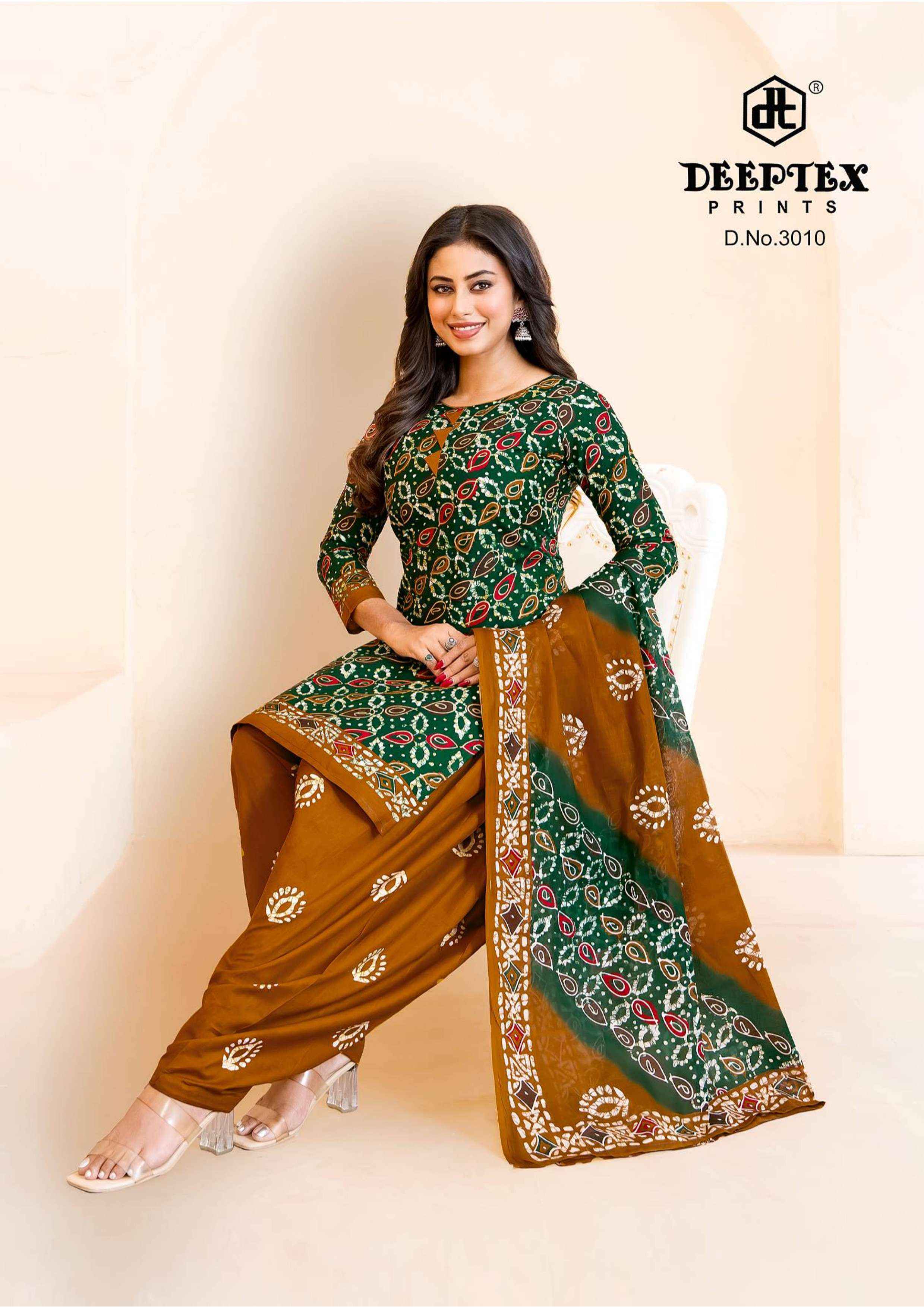 Deeptex Batik Plus Vol-30 Cotton Dress Material (10 pcs Catalogue)