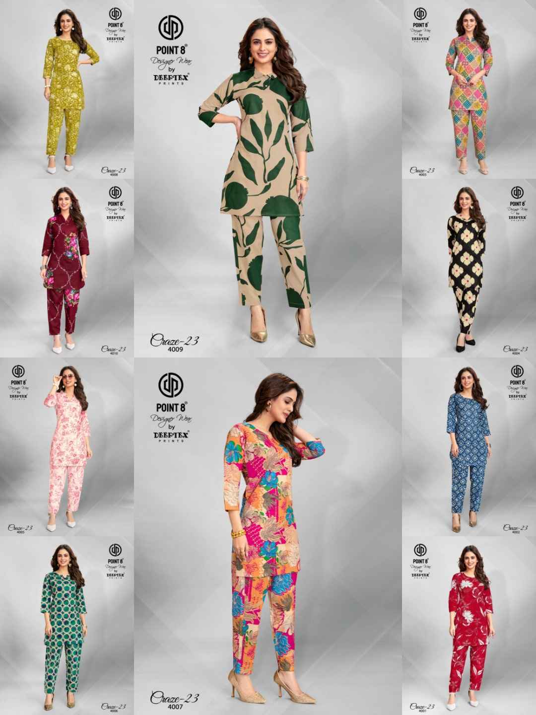 Deeptex Craze Vol 23 Vol 4 Cotton Co Ord Set 10 pcs Catalogue