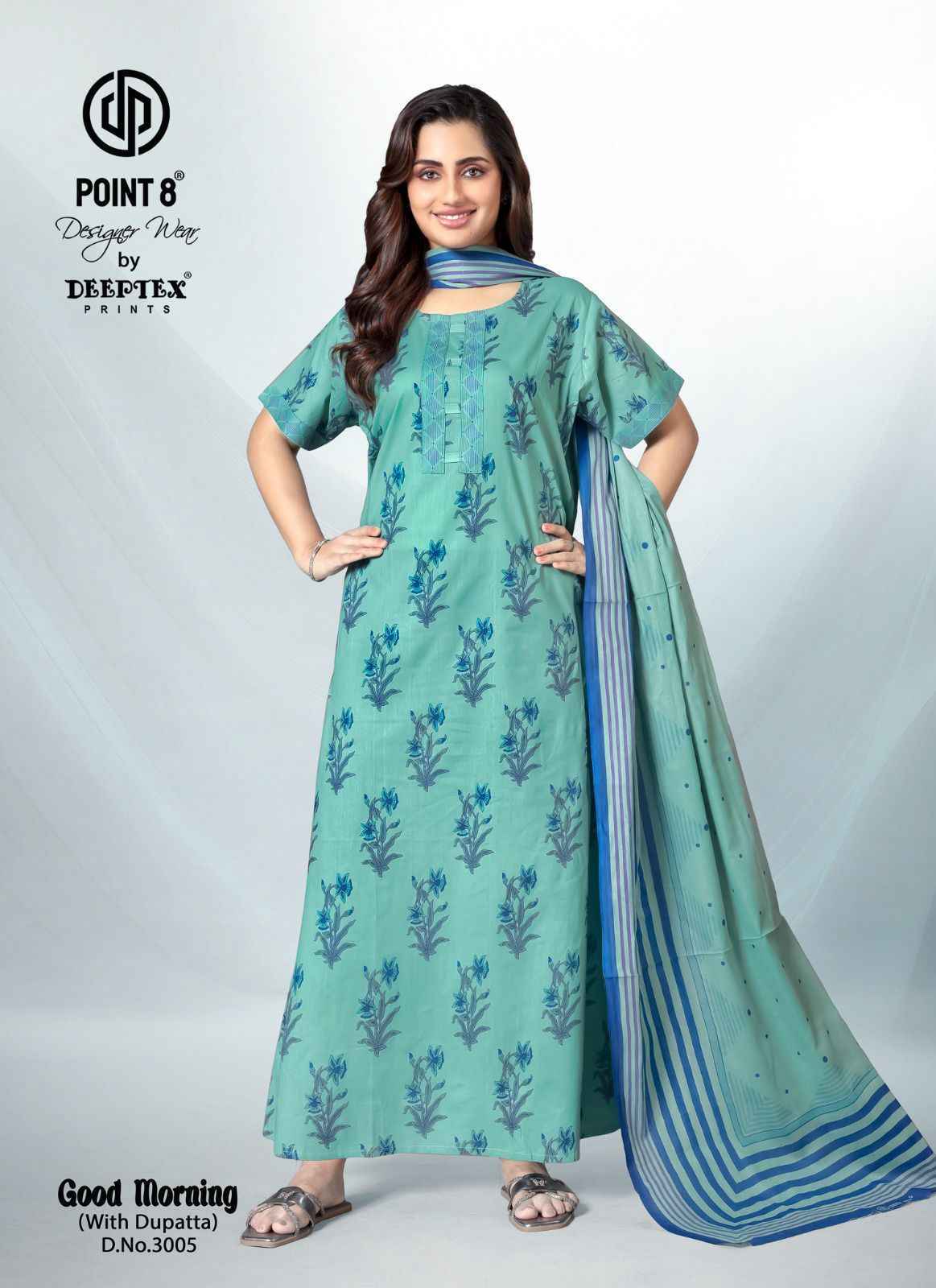 Deeptex Good Morning Vol 3 Cotton Nighty With Dupatta 10 pcs Catalogue