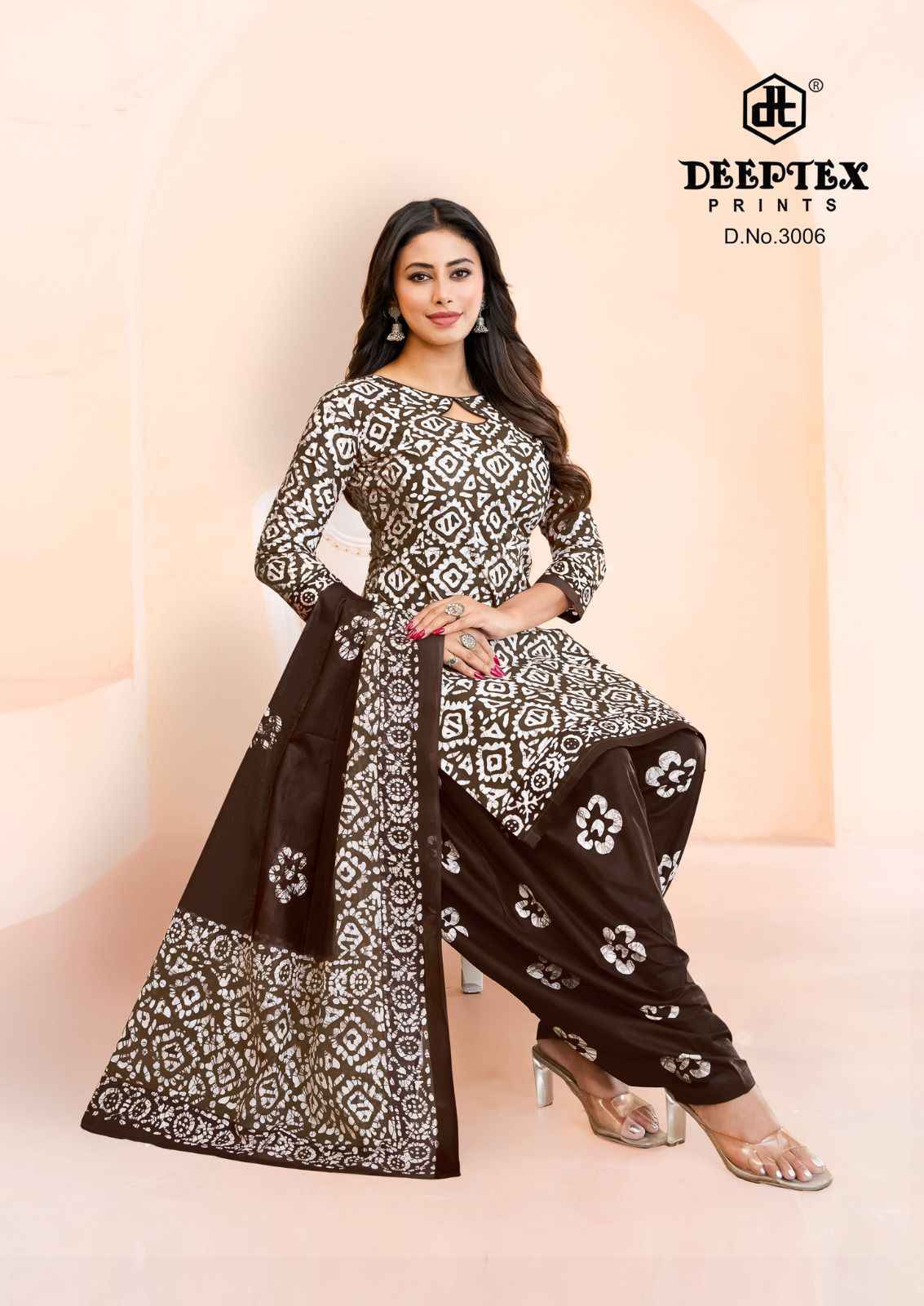 Deeptex Prints Batik Plus Vol-30 Cotton Dress Material (10 pcs Catalogue)