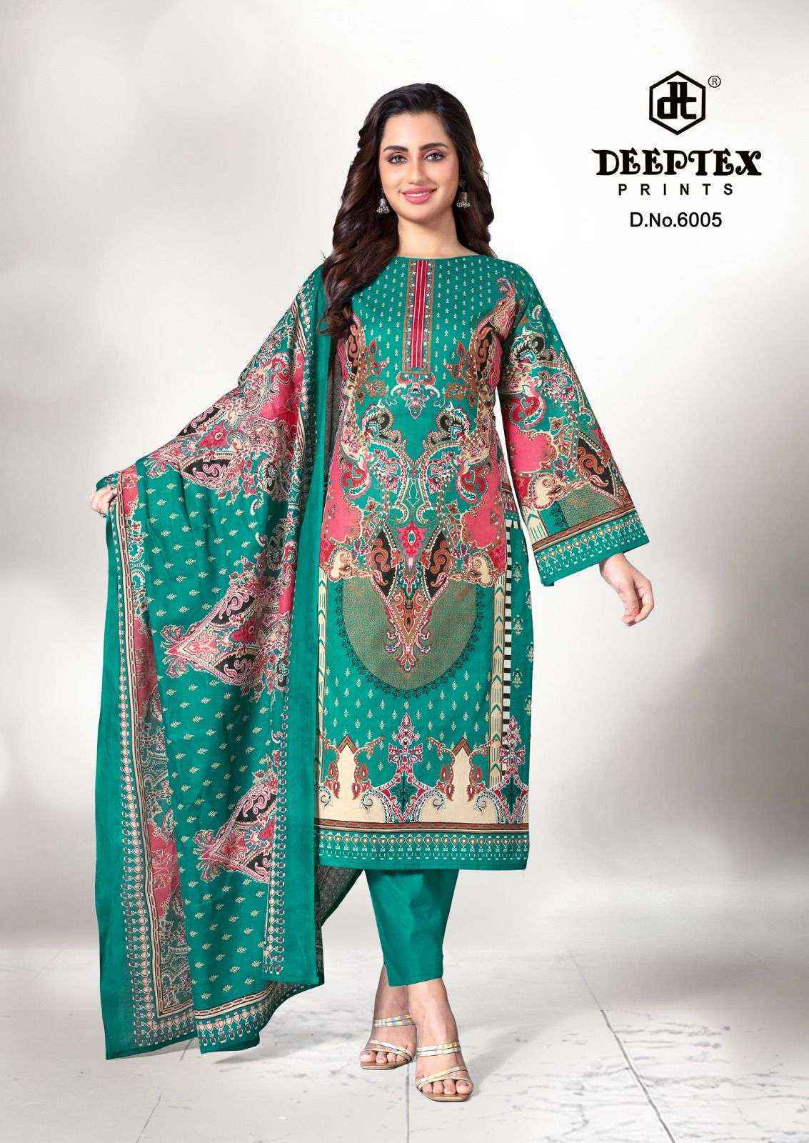 Deeptex Roohi Zara Vol-6 Lawn Cotton Dress Material (8 pcs Catalogue)