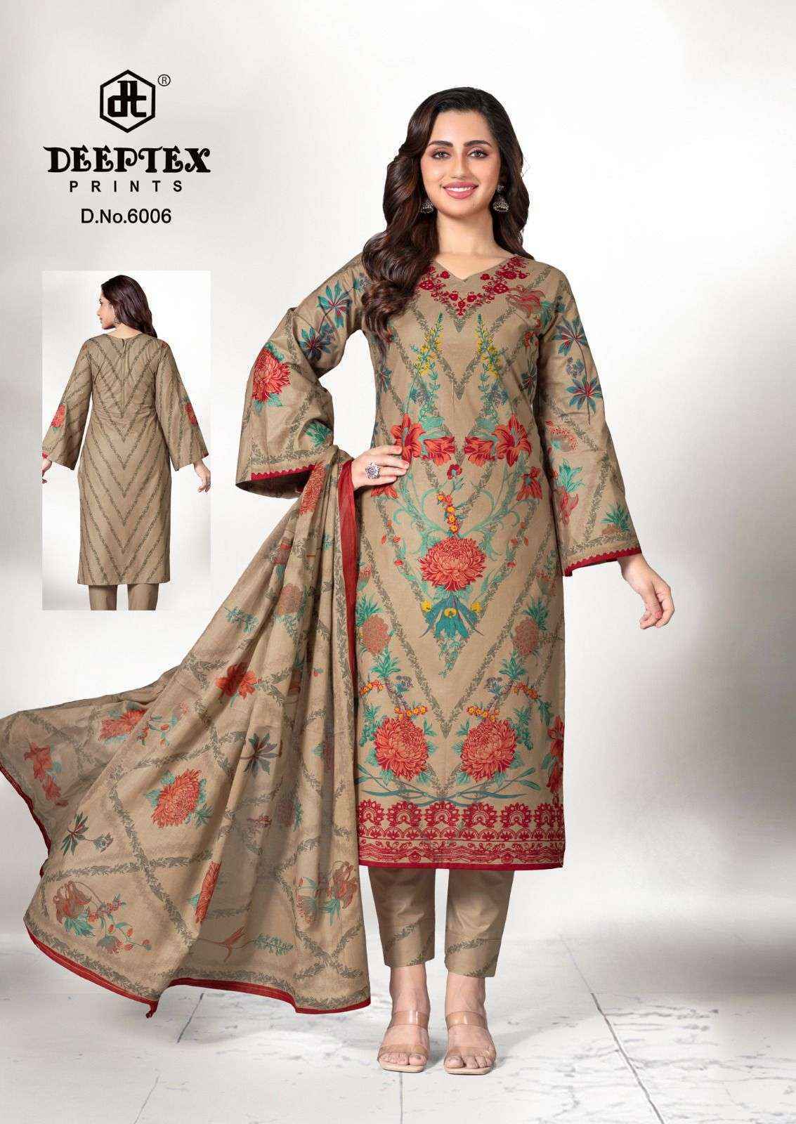 Deeptex Roohi Zara Vol-6 Lawn Cotton Dress Material (8 pcs Catalogue)