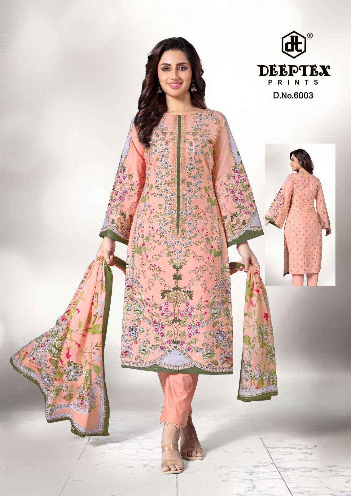 Deeptex Roohi Zara Vol-6 Lawn Cotton Dress Material (8 pcs Catalogue)