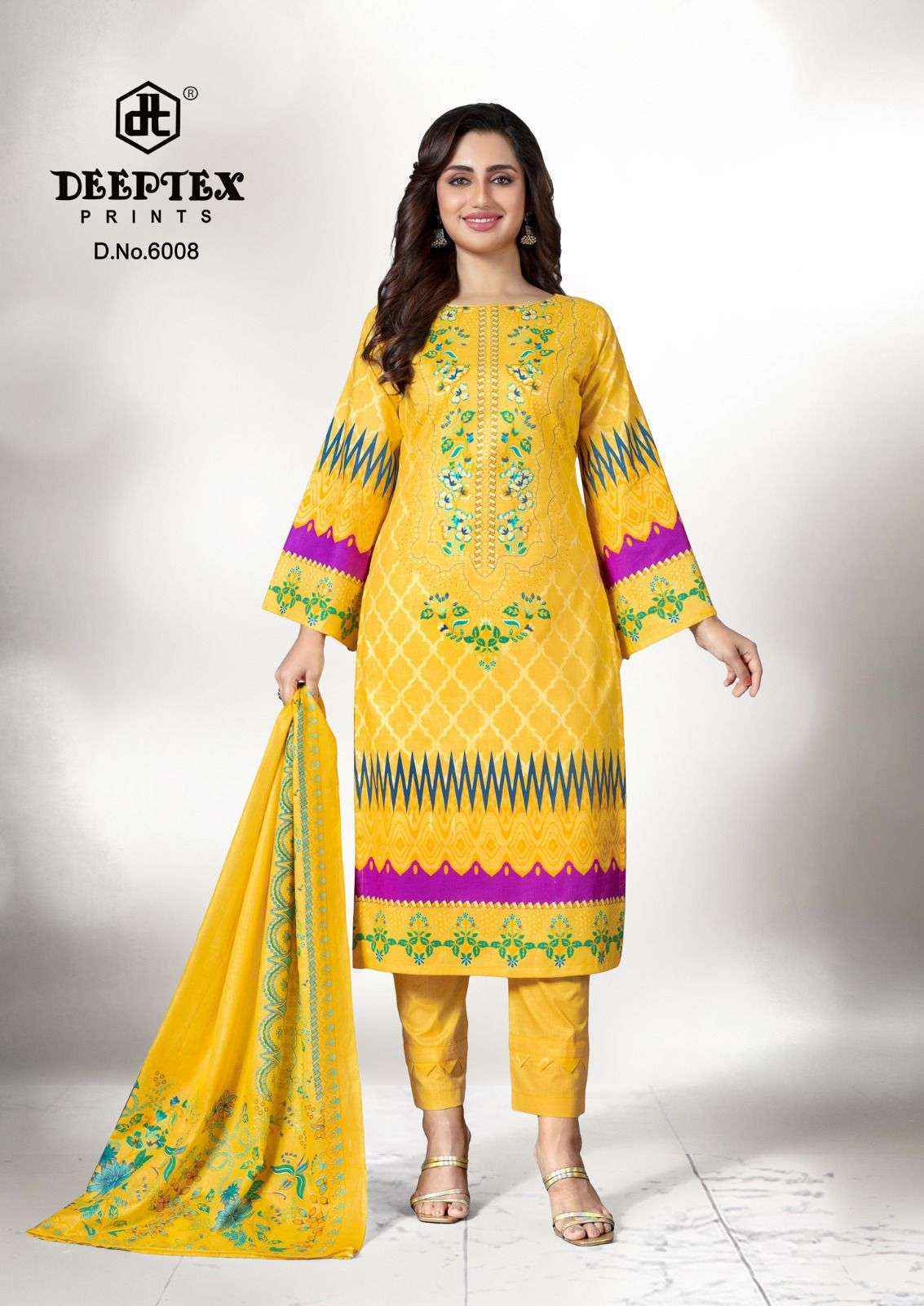 Deeptex Roohi Zara Vol-6 Lawn Cotton Dress Material (8 pcs Catalogue)