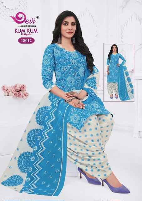 Devi Kum Kum Patiyala Vol 18 Readymade Indo Cotton Dress 12 pcs Catalogue