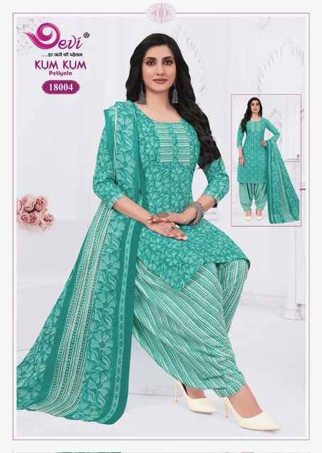 Devi Kum Kum Patiyala Vol 18 Readymade Indo Cotton Dress 12 pcs Catalogue