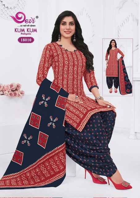 Devi Kum Kum Patiyala Vol 18 Readymade Indo Cotton Dress 12 pcs Catalogue