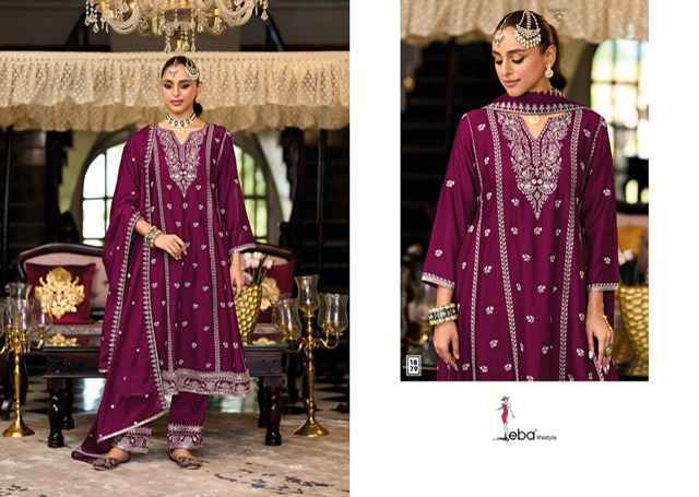 Eba Lifestyle Serena readymade Chinon Dress 3 pcs Catalogue