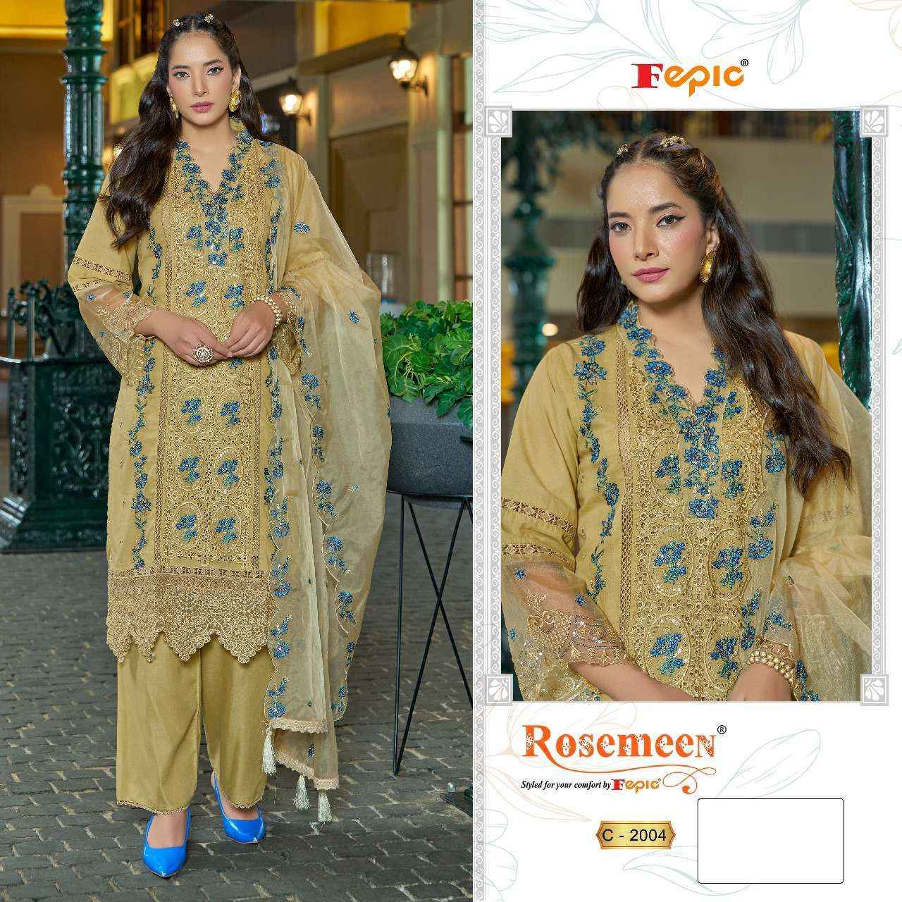 Fepic Rosemeen C-2004 Cotton Dress Material (3 pcs Catalogue)