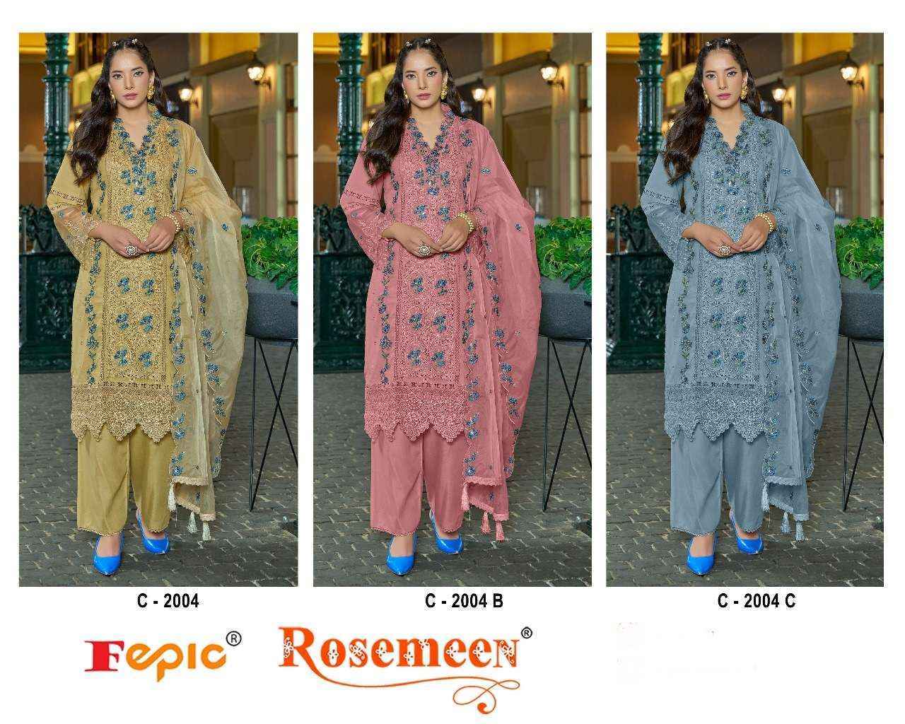 Fepic Rosemeen C-2004 Cotton Dress Material (3 pcs Catalogue)