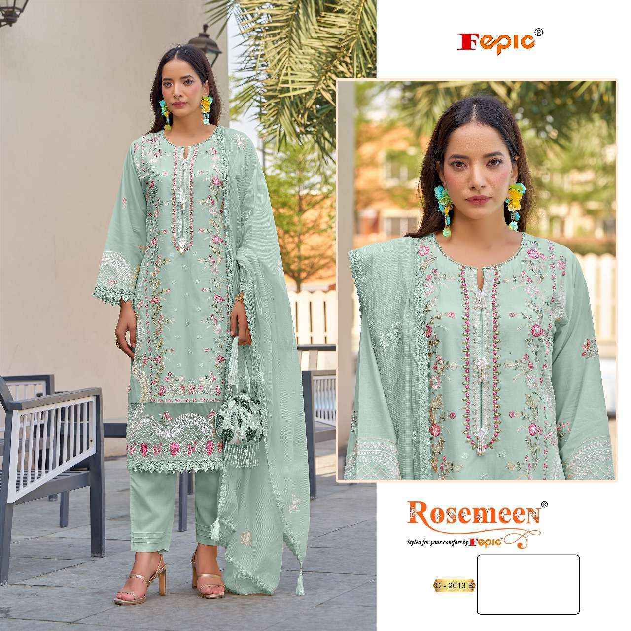 Fepic Rosemeen C-2013 Cambric Cotton Dress Material (3 pcs Catalogue)