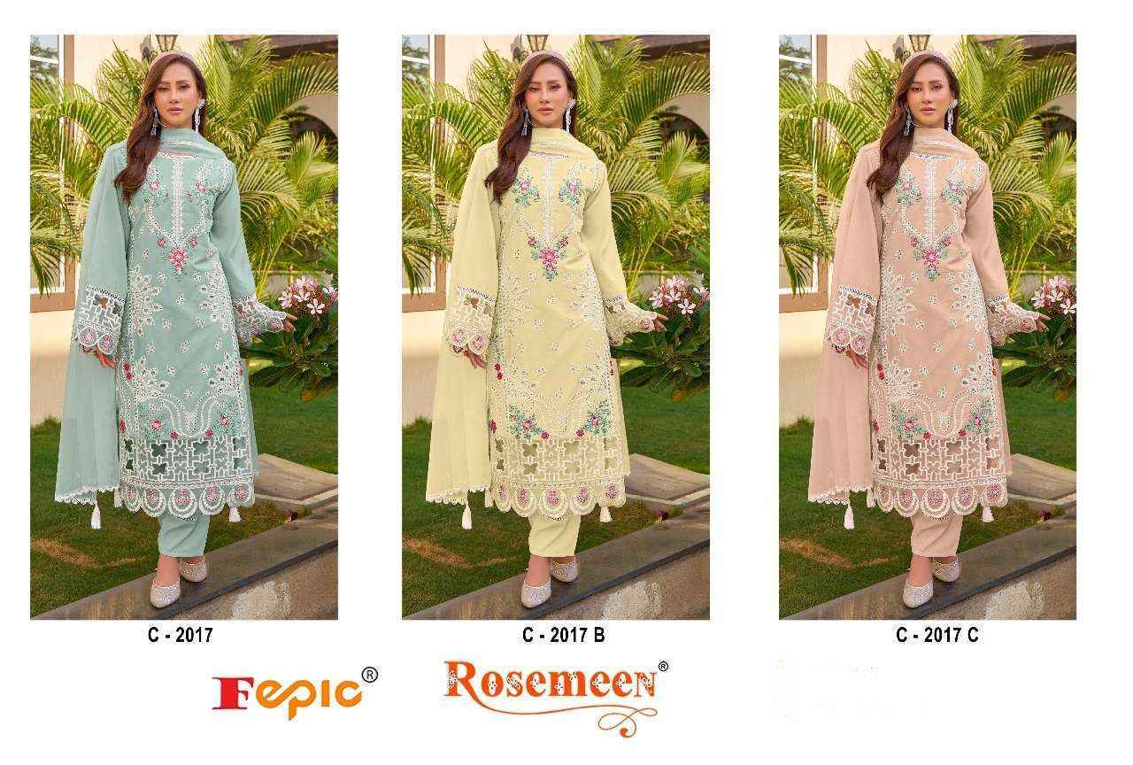 Fepic Rosemeen C-2017 Cotton Dress Material (3 pcs Catalogue)
