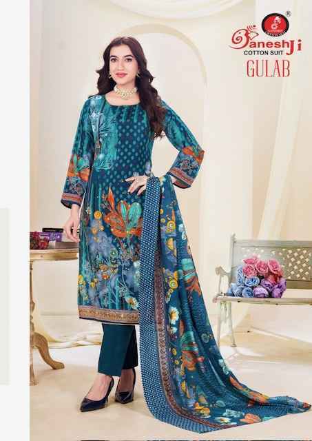 Ganesh Ji Gulab Vol-1 Cotton Dress Material (8 pcs Catalogue)