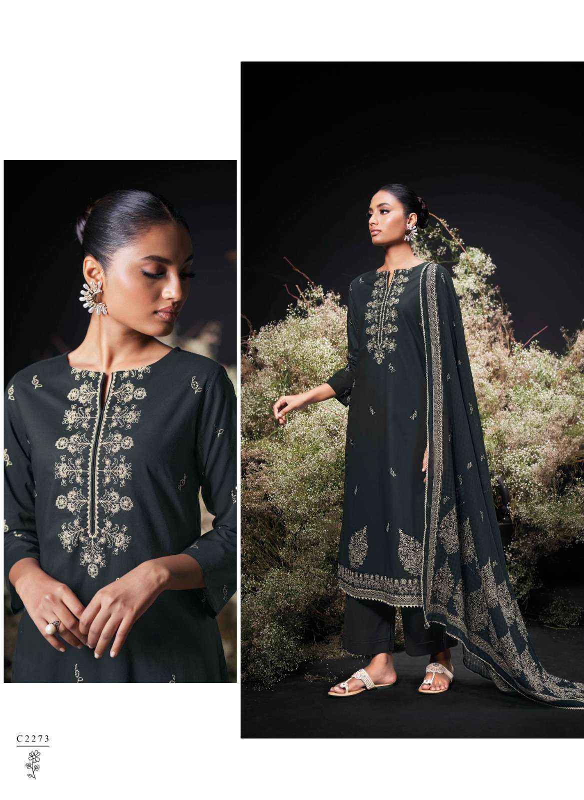 Ganga Enzi Cotton Dress Material 6 pcs Catalogue