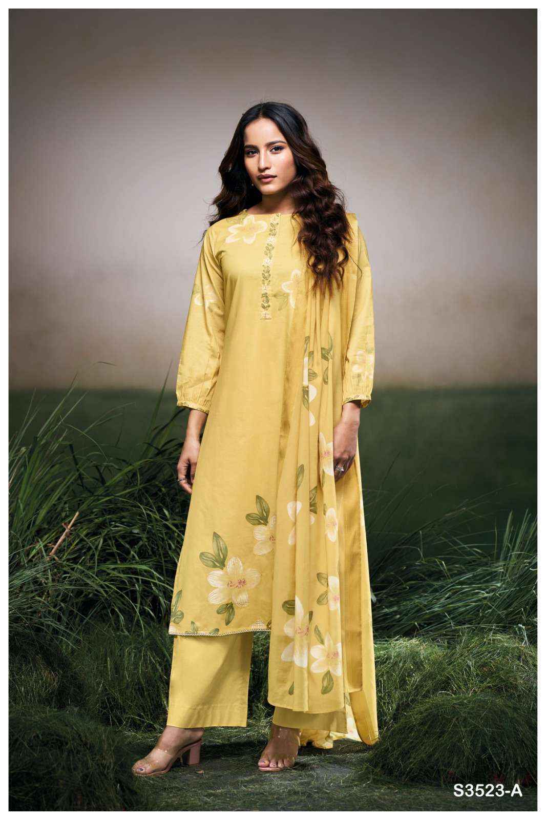 Ganga Faryat-3523 Cotton Dress Material (4 pcs Catalogue)