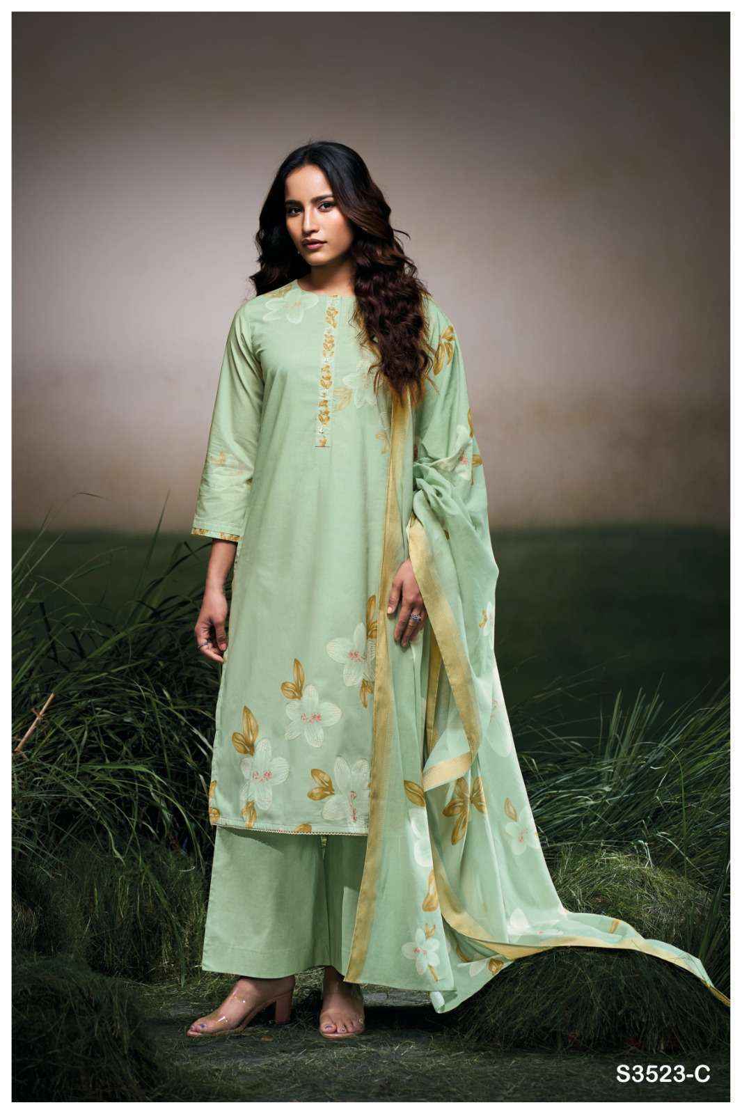 Ganga Faryat-3523 Cotton Dress Material (4 pcs Catalogue)
