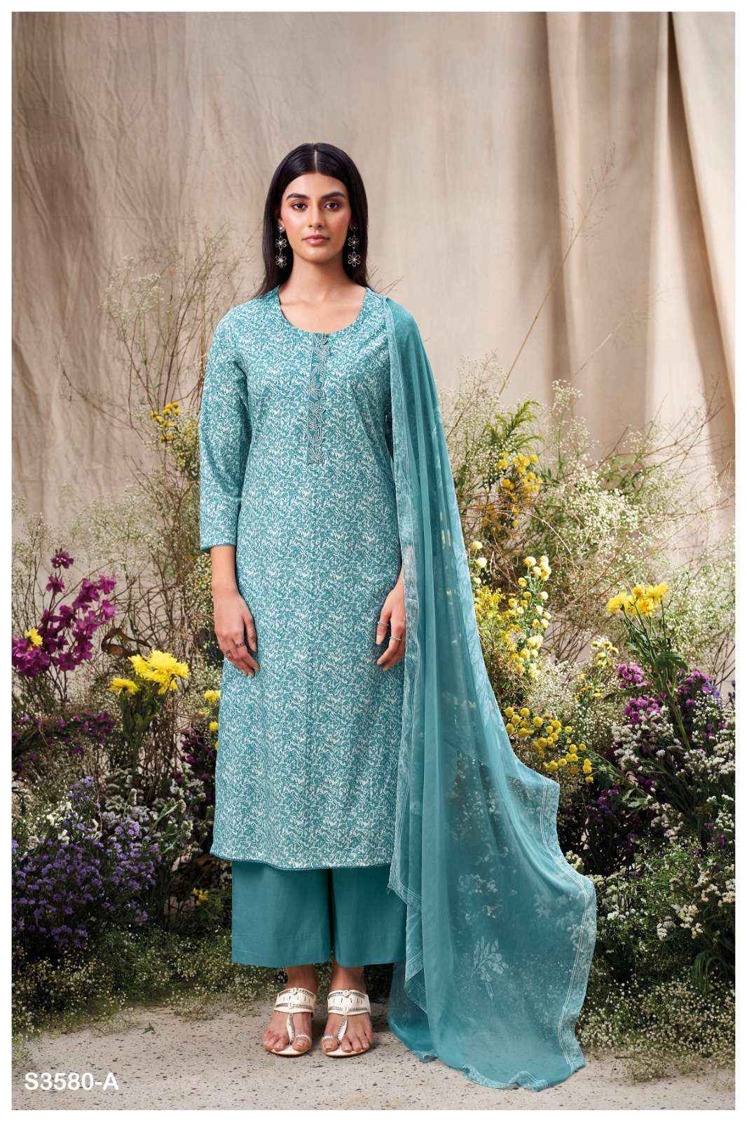 Ganga Manvika-3580 Cotton Dress Material (4 pcs Catalogue)