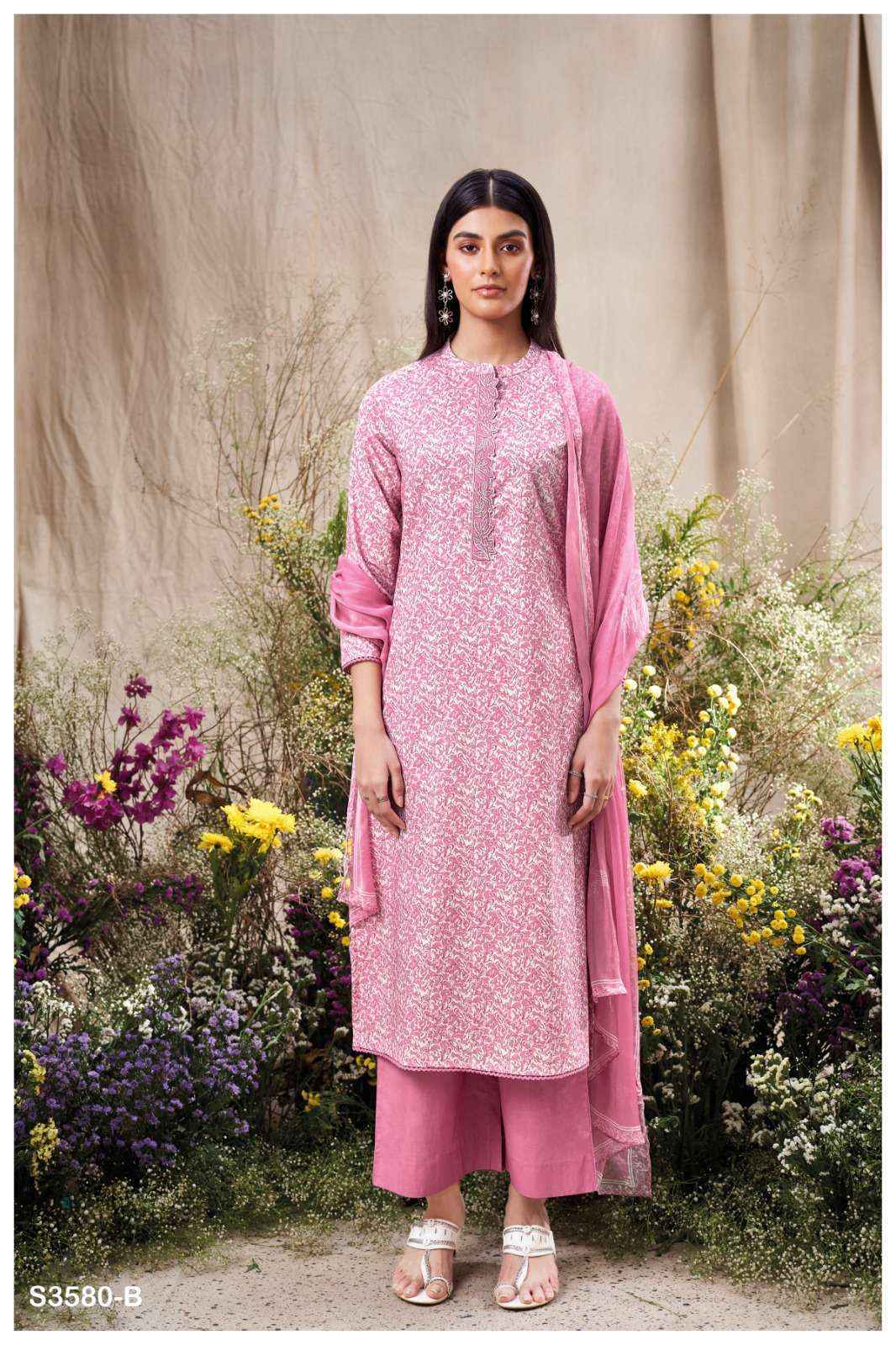 Ganga Manvika-3580 Cotton Dress Material (4 pcs Catalogue)
