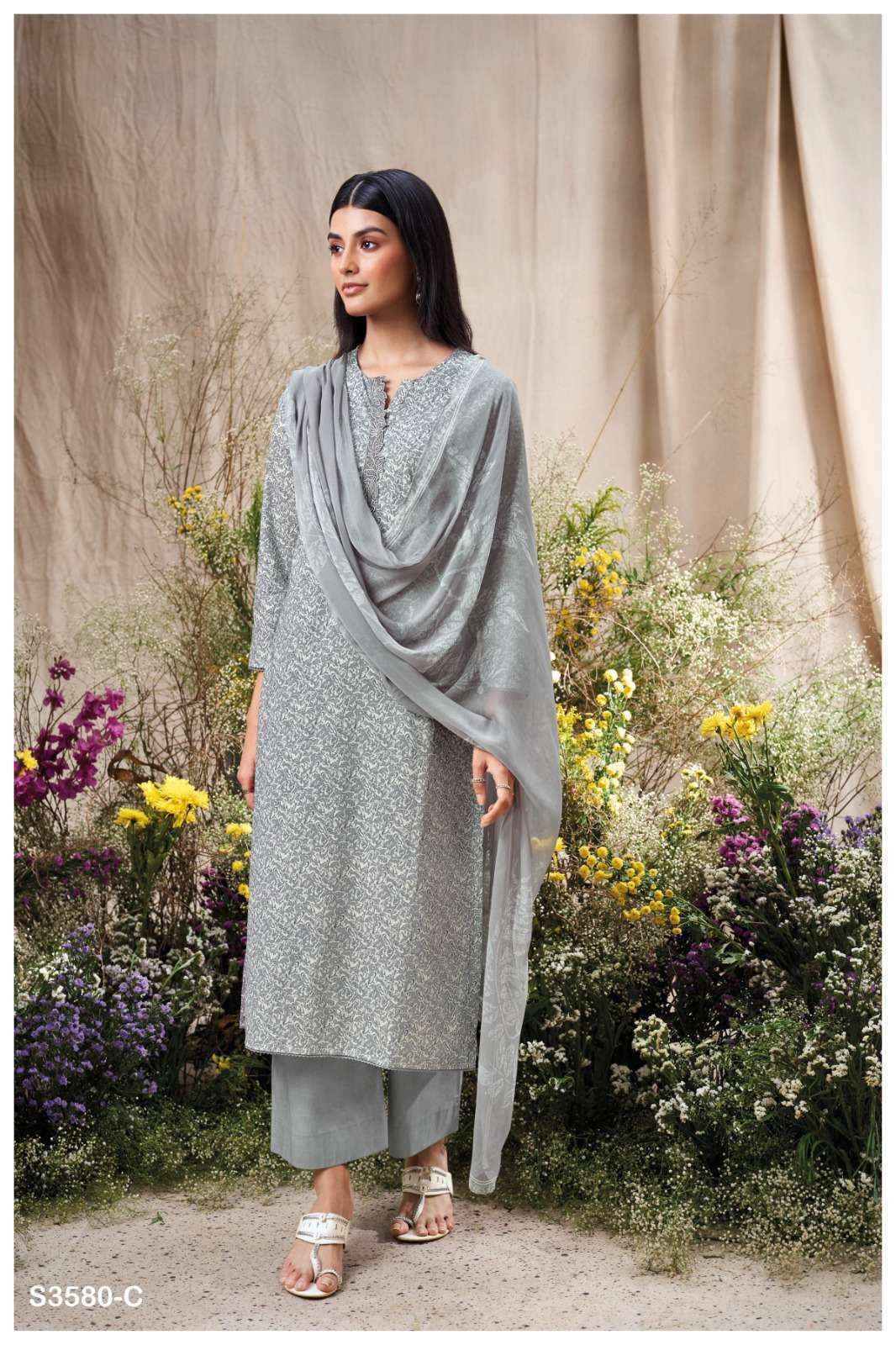 Ganga Manvika-3580 Cotton Dress Material (4 pcs Catalogue)