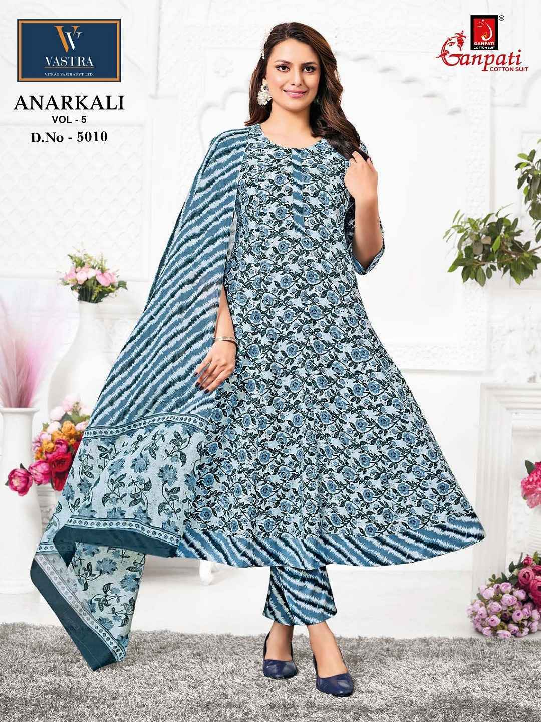 Ganpati Anarkali Vol 5 Readymade Cotton Dress 12 pcs Catalogue