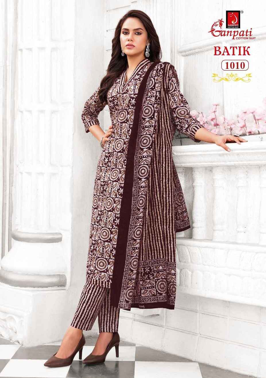 Ganpati Batik Vol 10 Readymade Cotton Dress 15 pcs Catalogue