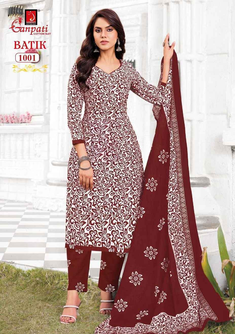 Ganpati Batik Vol 10 Readymade Cotton Dress 15 pcs Catalogue