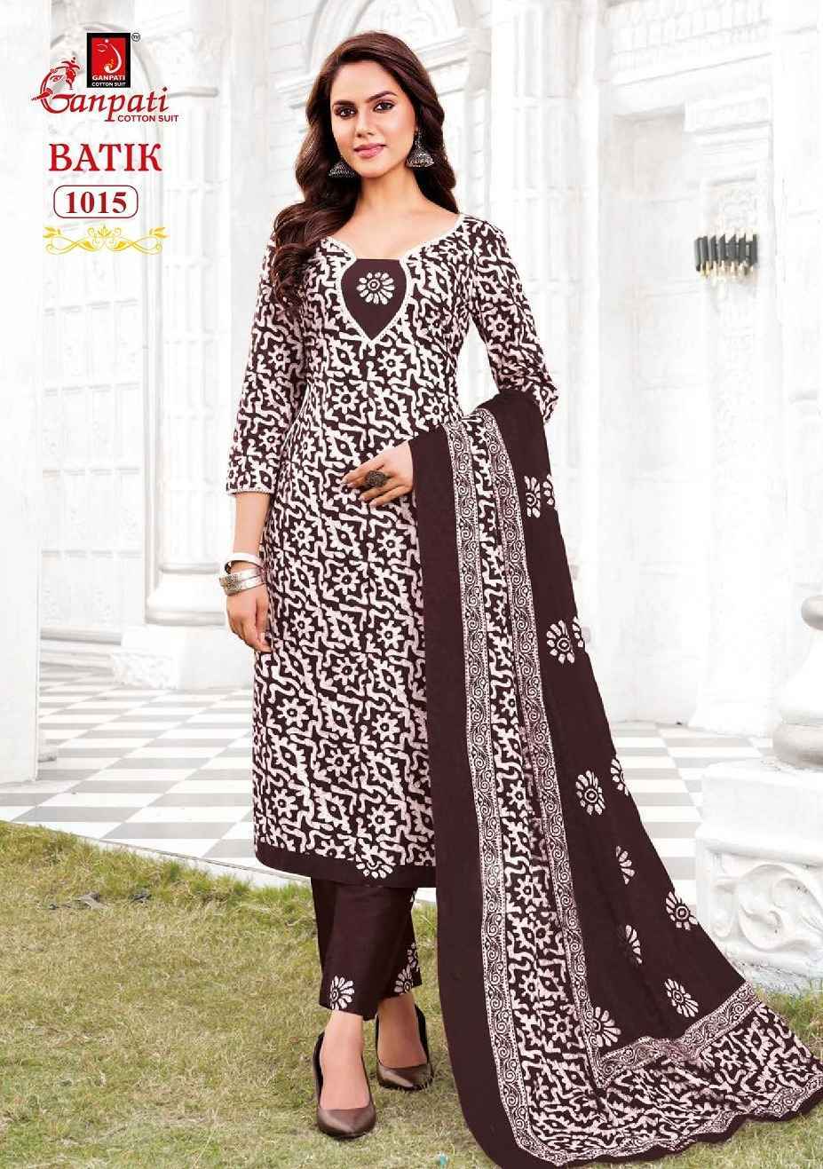 Ganpati Batik Vol 10 Readymade Cotton Dress 15 pcs Catalogue