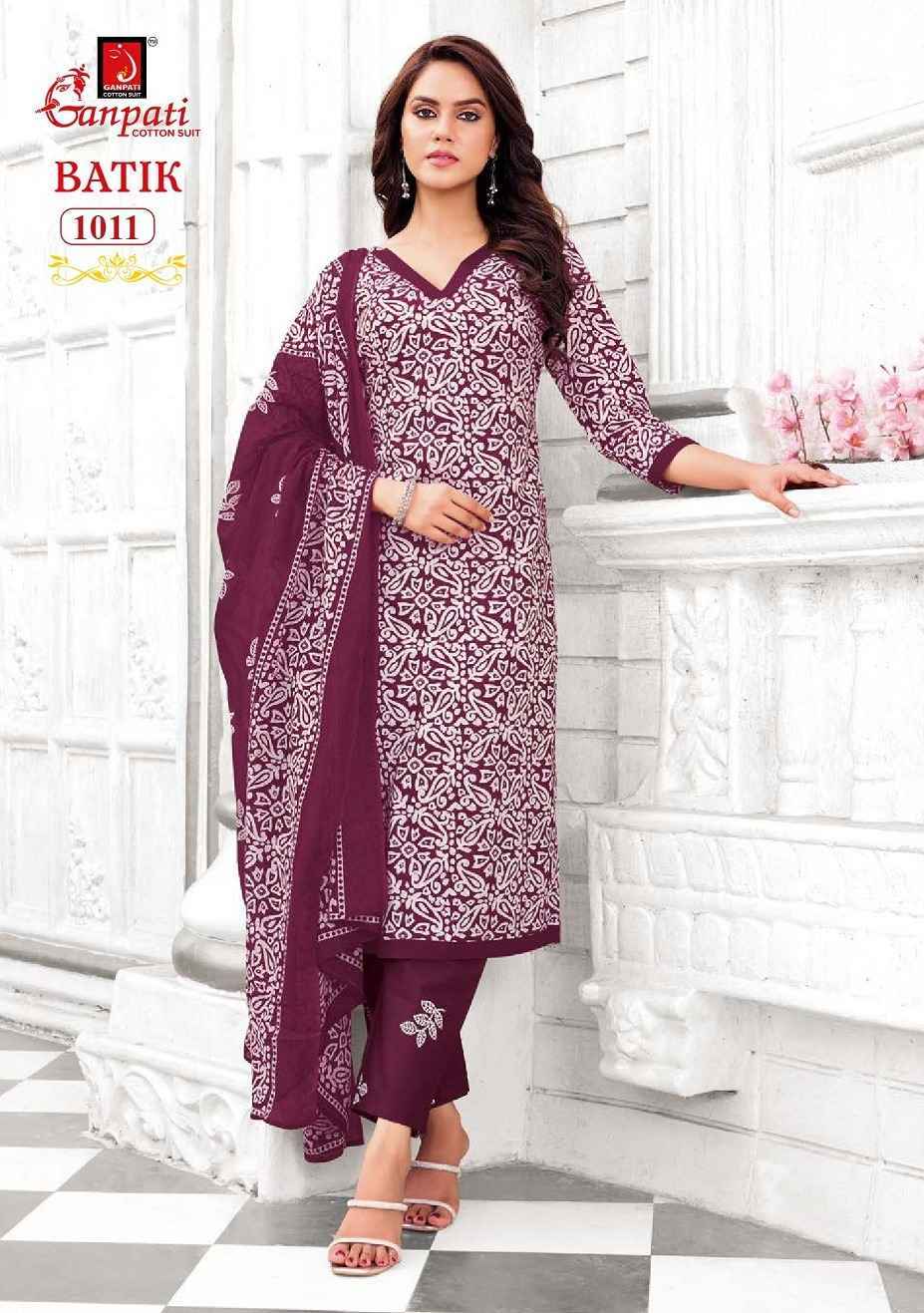 Ganpati Batik Vol 10 Readymade Cotton Dress 15 pcs Catalogue