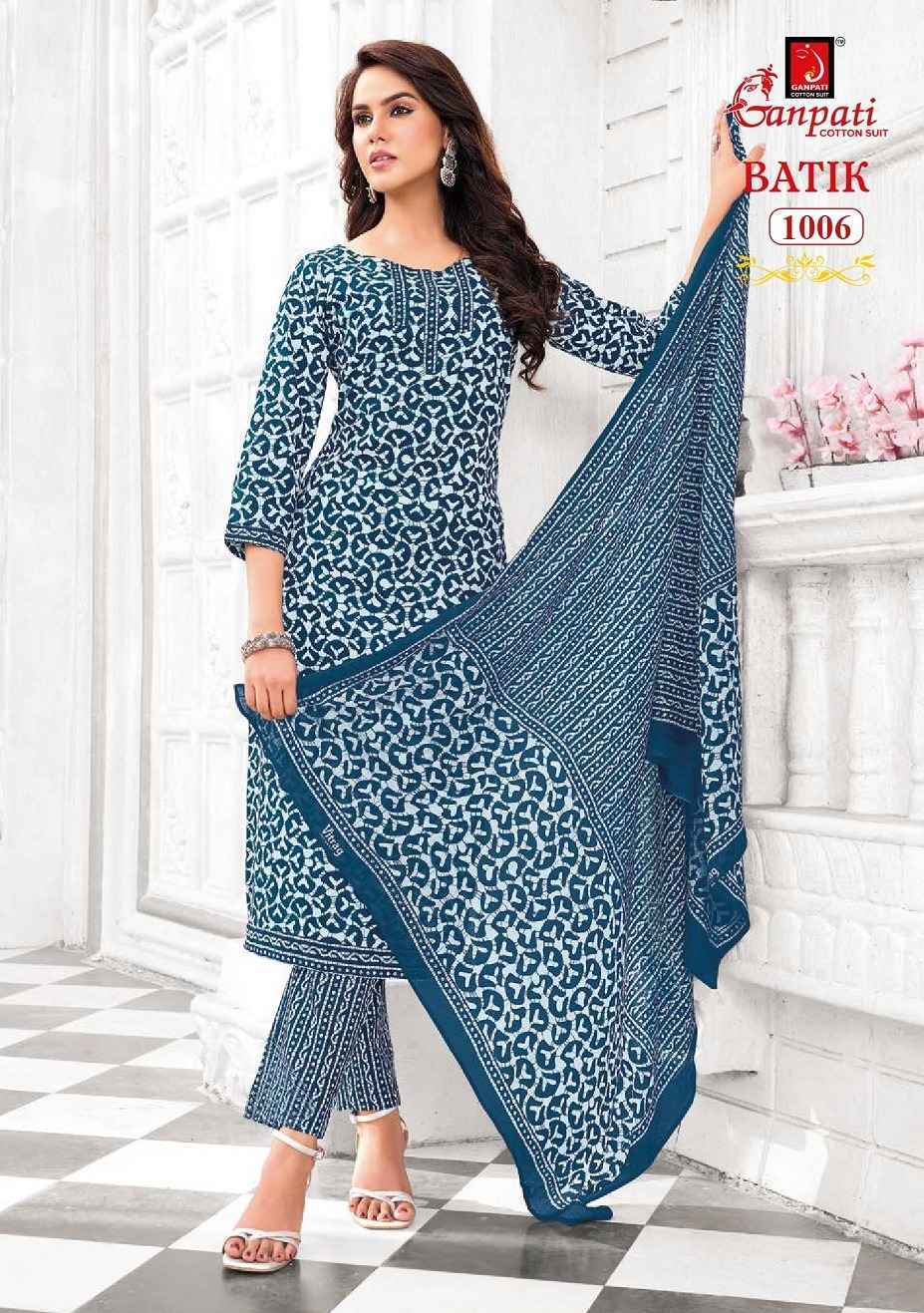 Ganpati Batik Vol 10 Readymade Cotton Dress 15 pcs Catalogue