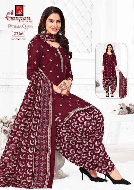 Ganpati Patiyala Queen Vol 11 Readymade Cotton Dress 15 pcs Catalogue