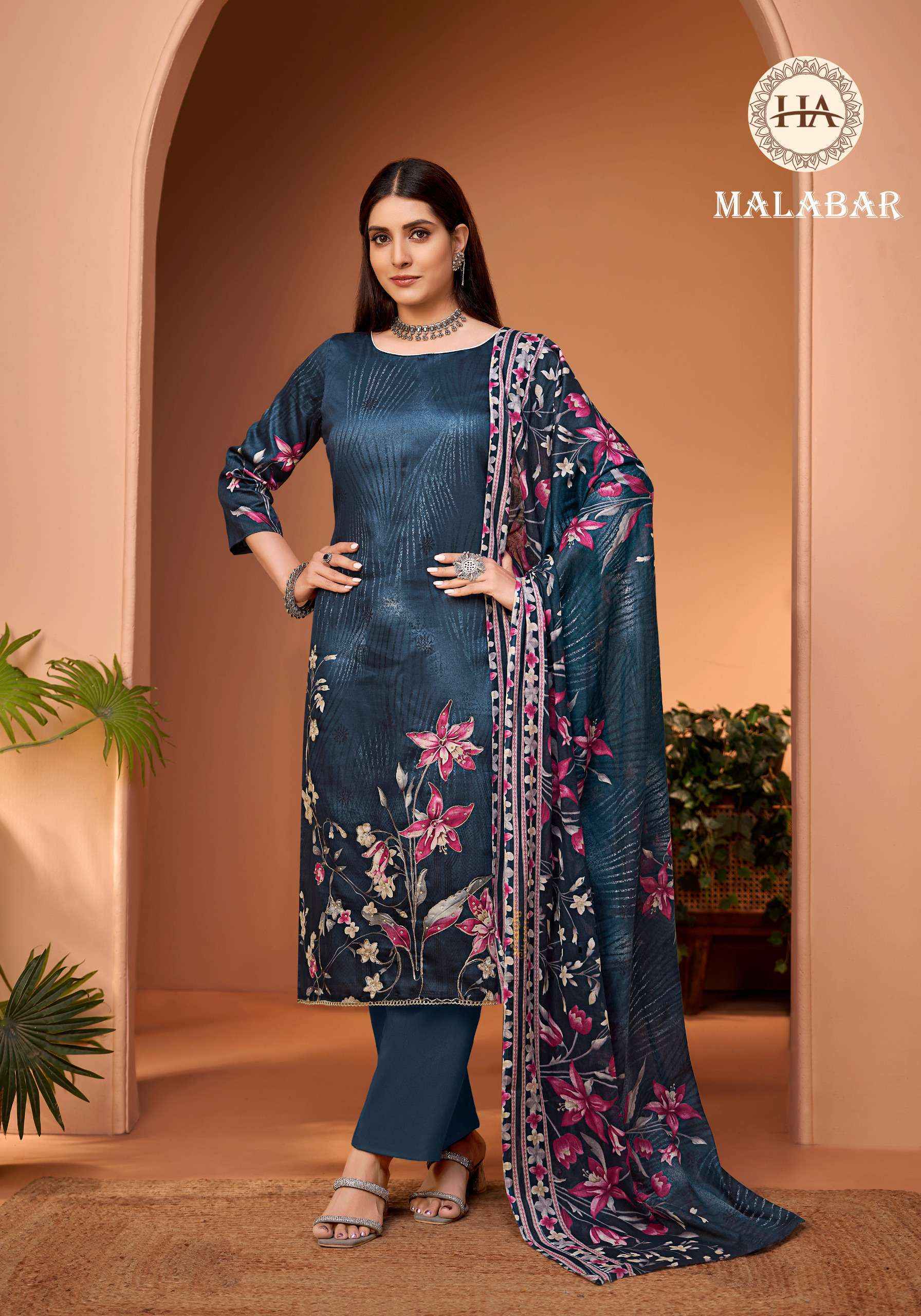 Harshit Fashion Malabar Jam Cotton Dress Material (6 pcs Catalogue)