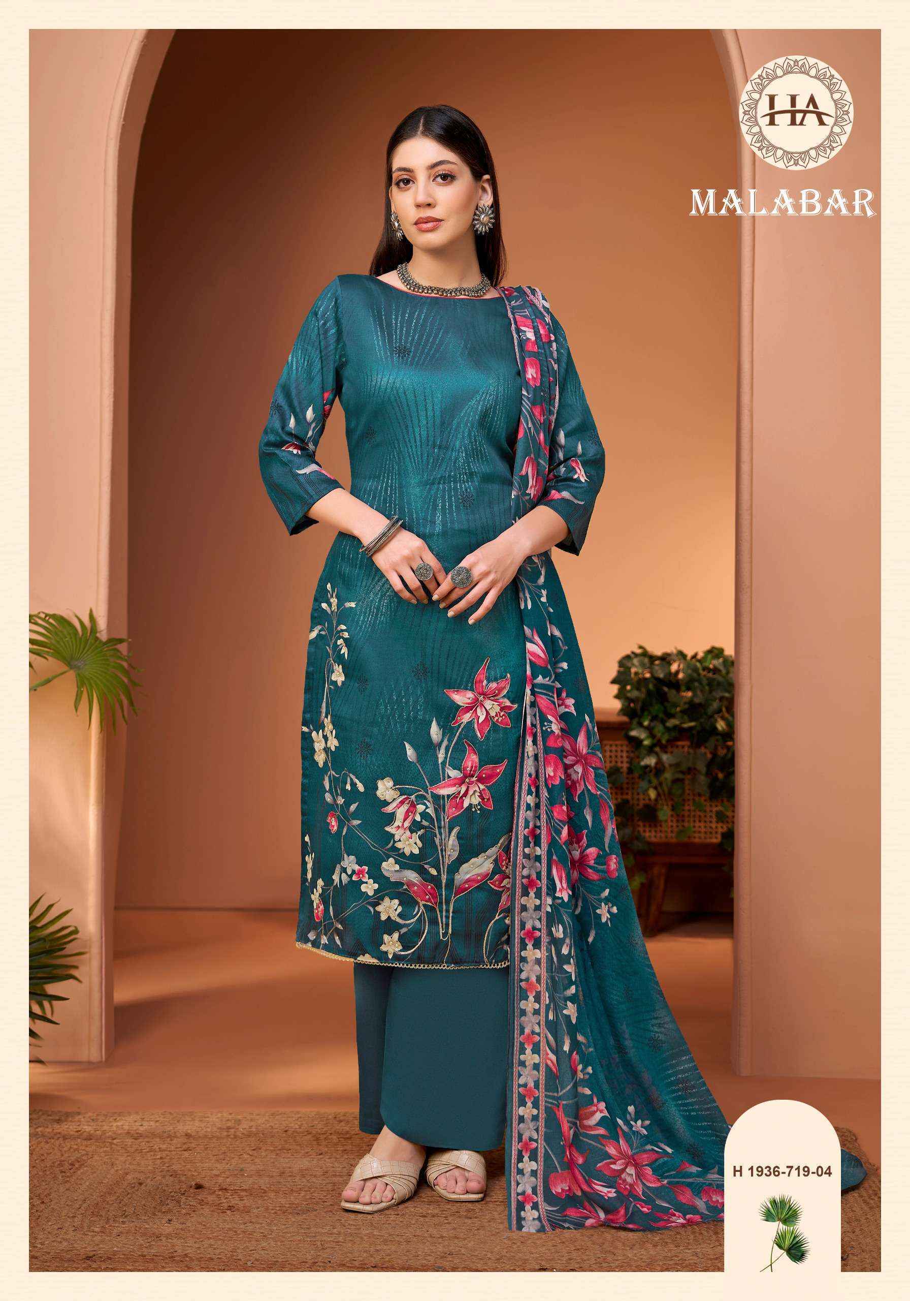 Harshit Fashion Malabar Jam Cotton Dress Material (6 pcs Catalogue)