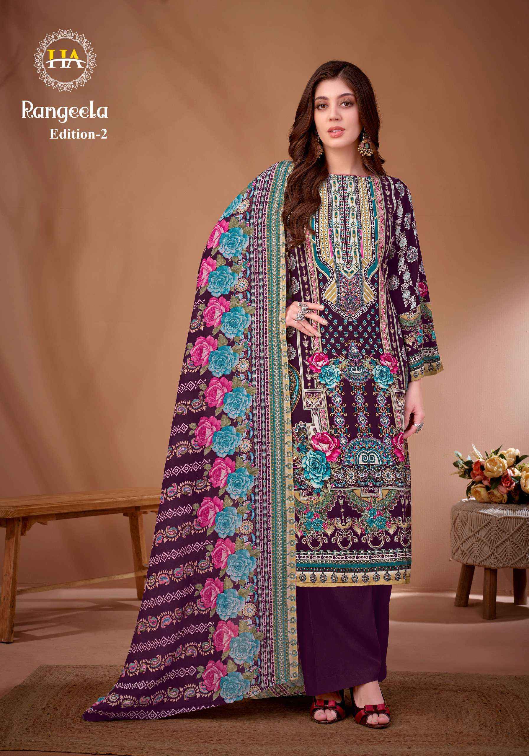 Harshit Fashion Rangeela Vol 2 Viscose Rayon Dress Material 8 pcs Catalogue