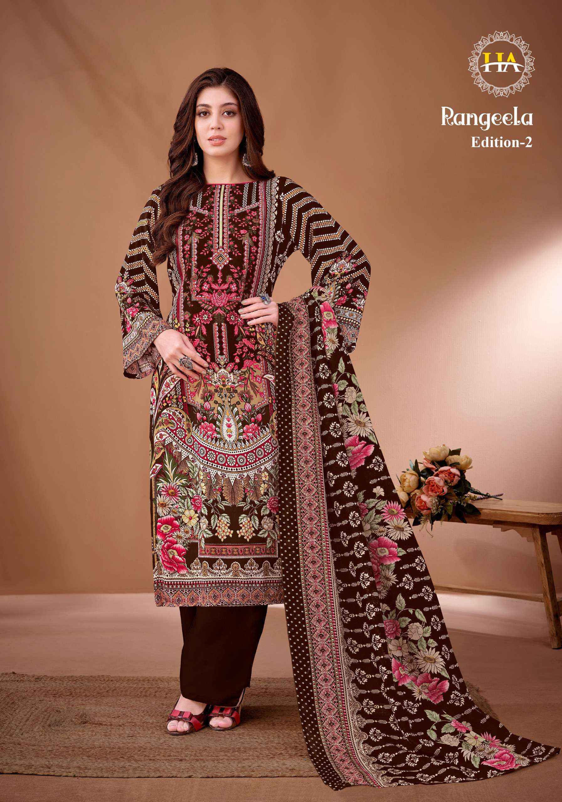 Harshit Fashion Rangeela Vol 2 Viscose Rayon Dress Material 8 pcs Catalogue
