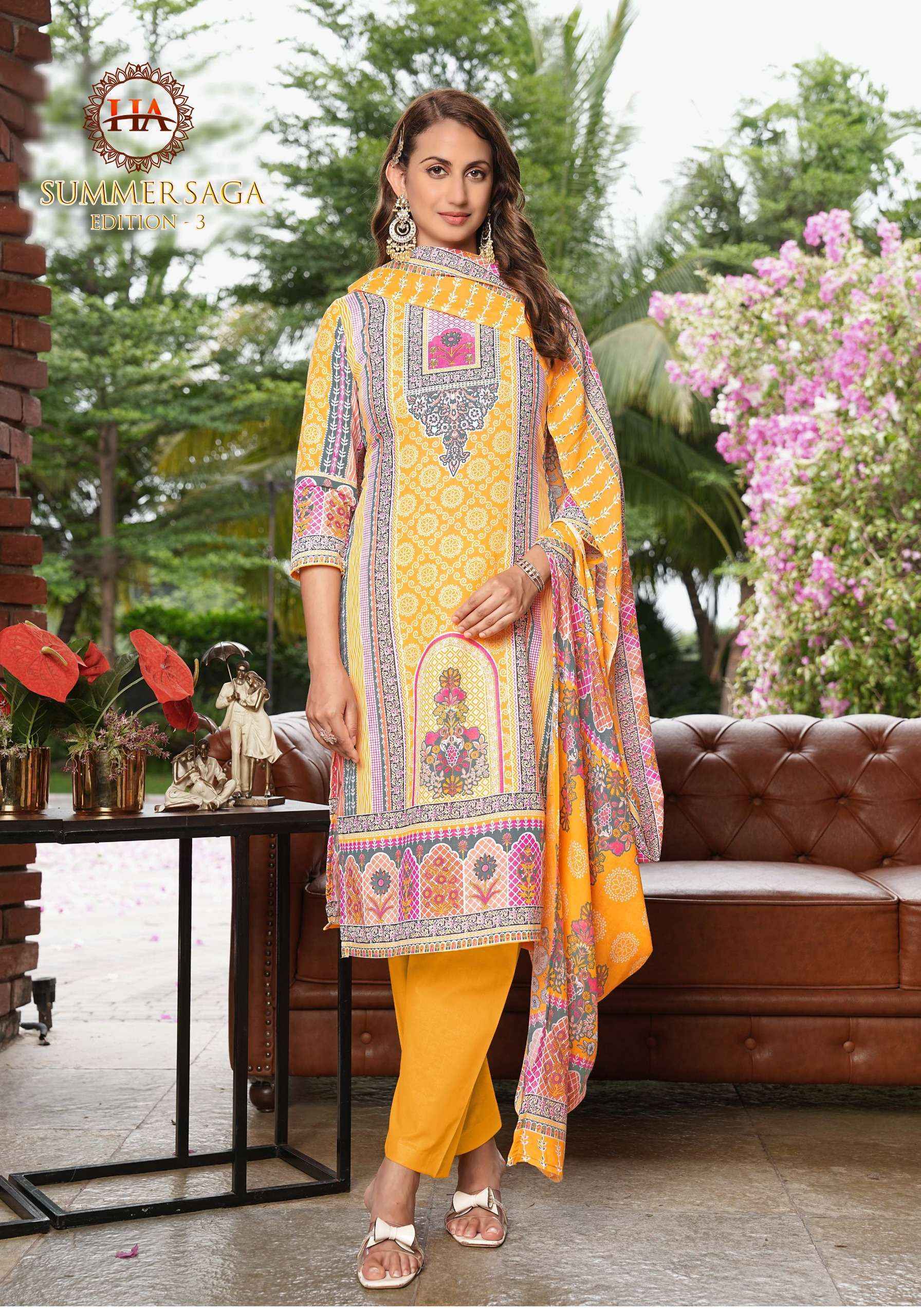 Harshit Fashion Summer Saga Edition 3 Cotton Dress Material 8 pcs Catalogue