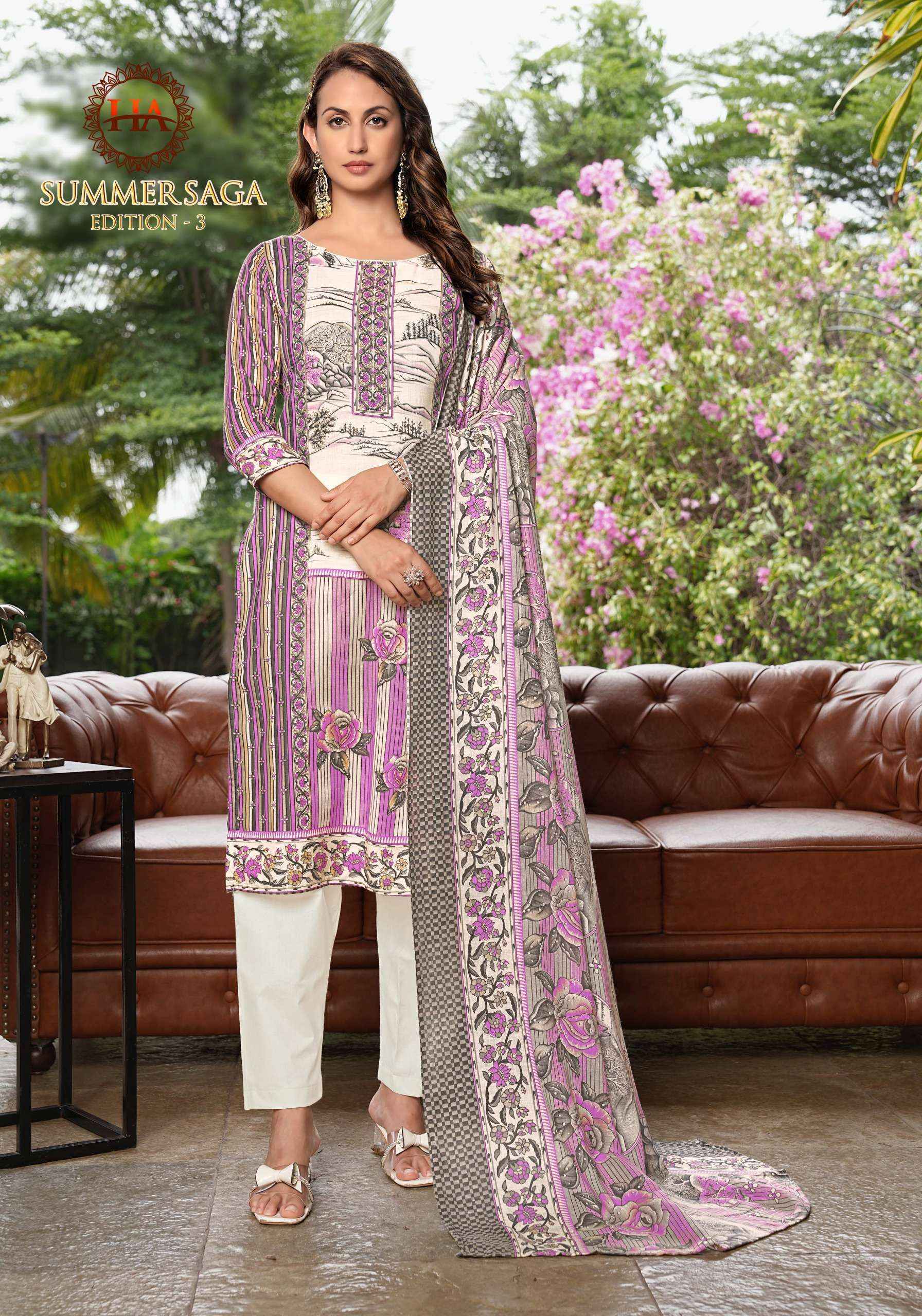 Harshit Fashion Summer Saga Edition 3 Cotton Dress Material 8 pcs Catalogue