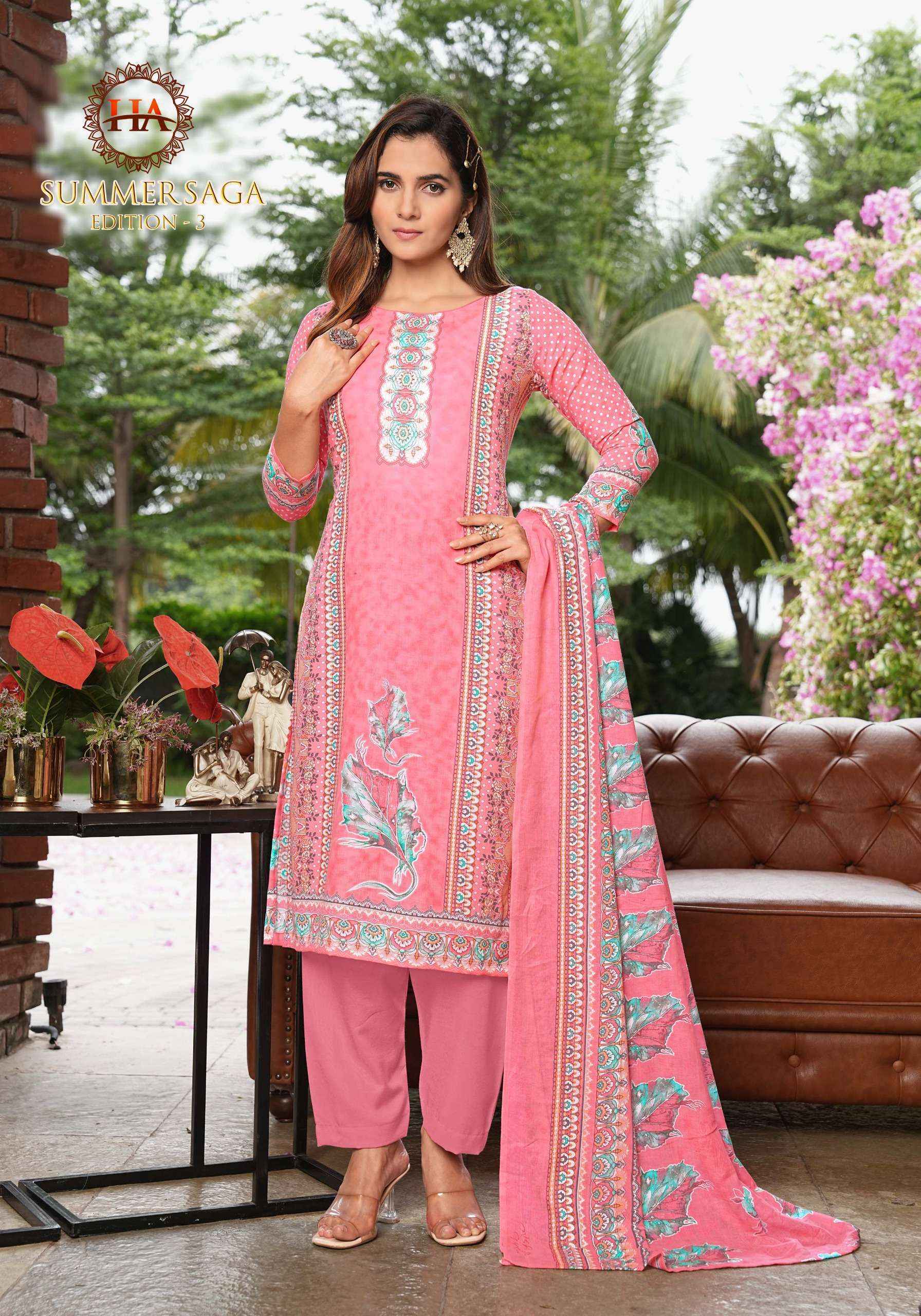 Harshit Fashion Summer Saga Edition 3 Cotton Dress Material 8 pcs Catalogue