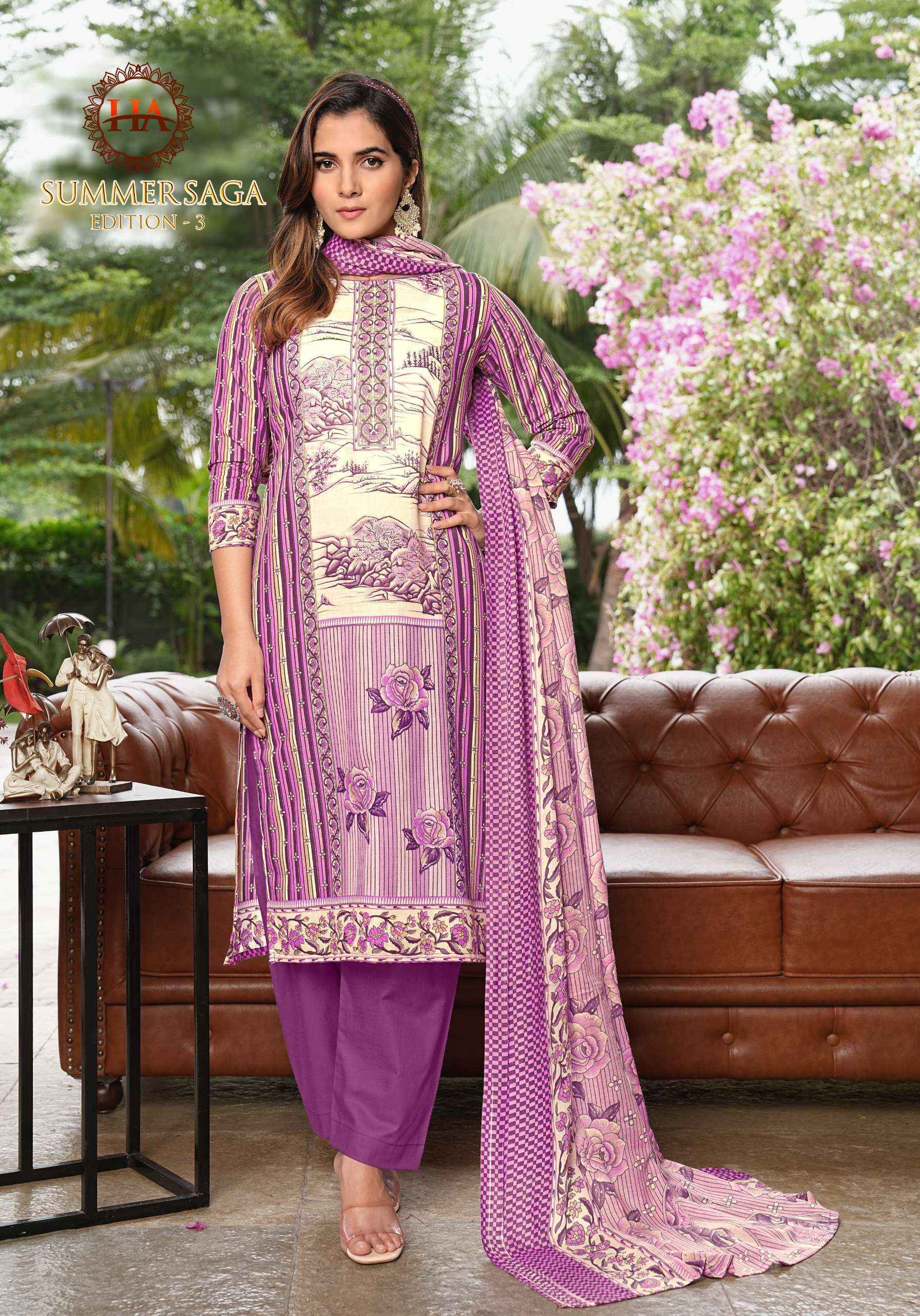 Harshit Fashion Summer Saga Edition 3 Cotton Dress Material 8 pcs Catalogue