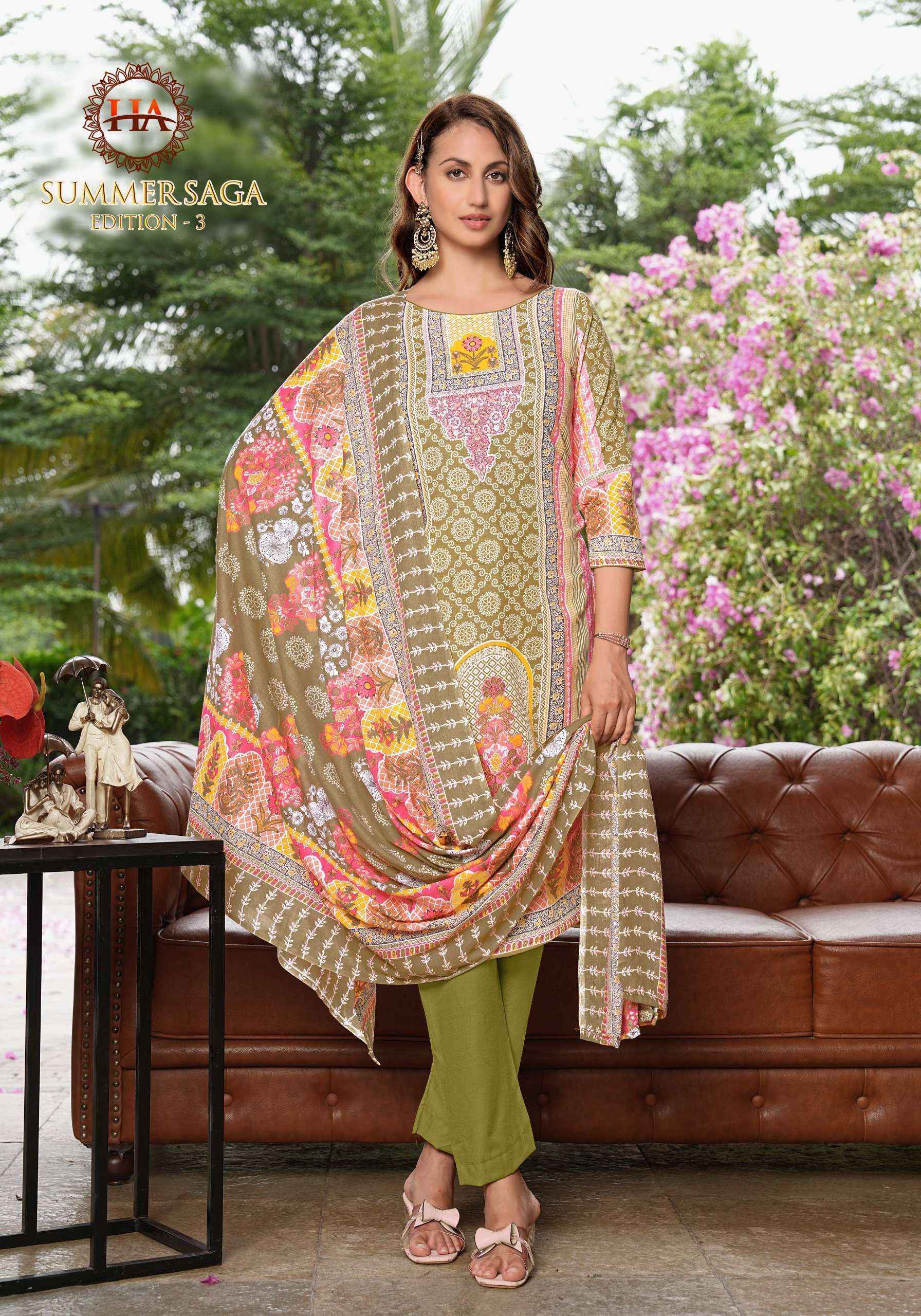 Harshit Fashion Summer Saga Edition 3 Cotton Dress Material 8 pcs Catalogue