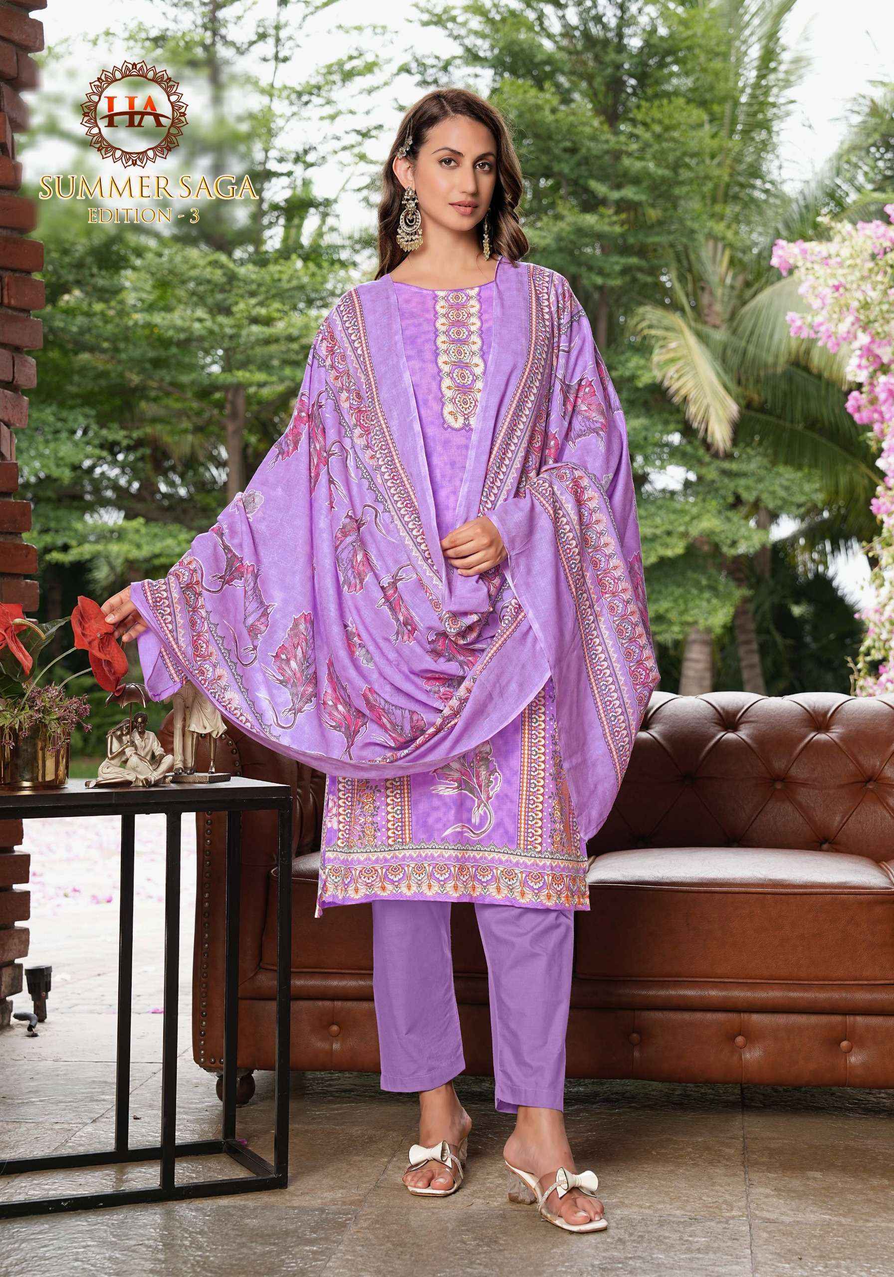 Harshit Fashion Summer Saga Edition 3 Cotton Dress Material 8 pcs Catalogue