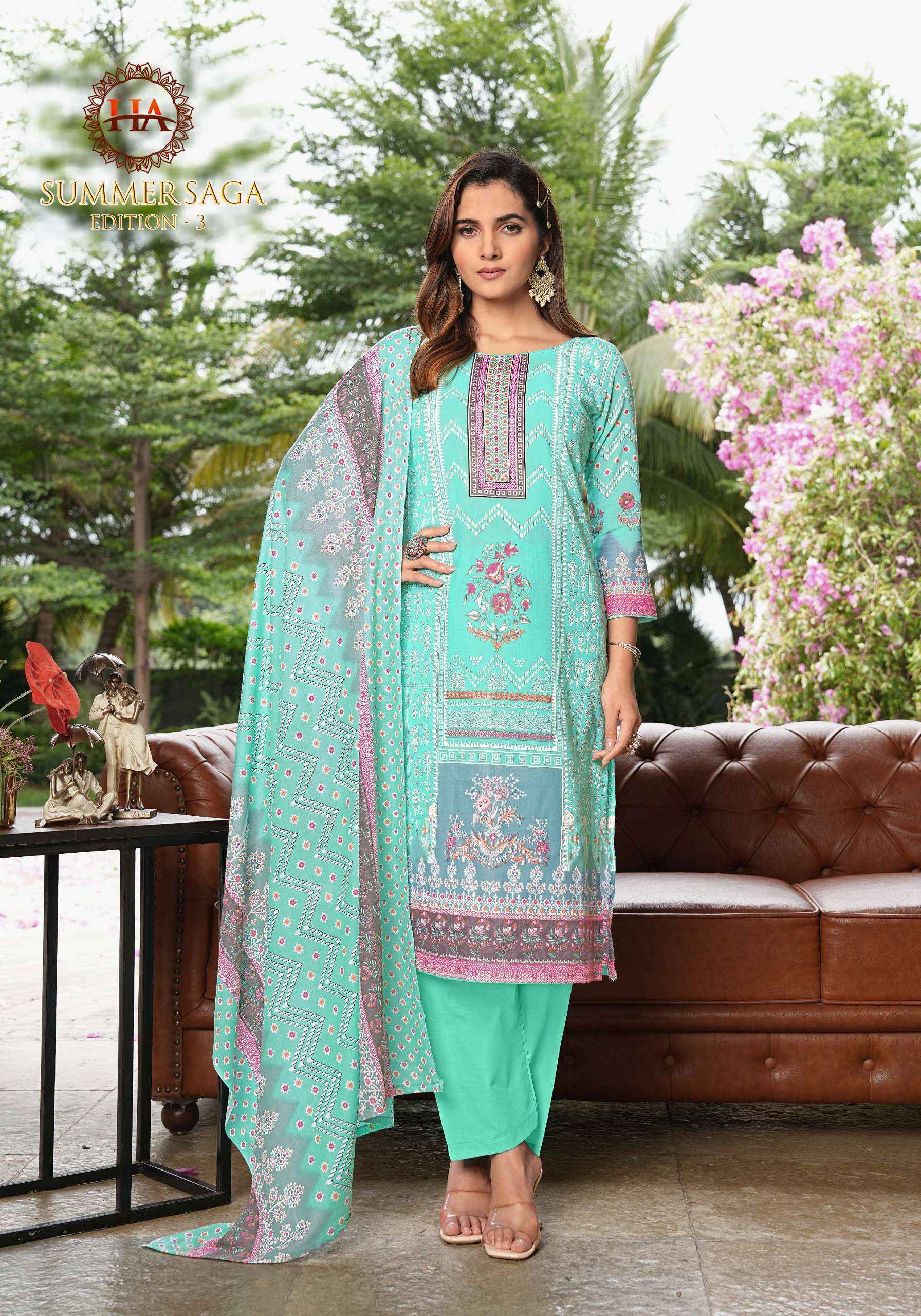 Harshit Fashion Summer Saga Edition 3 Cotton Dress Material 8 pcs Catalogue