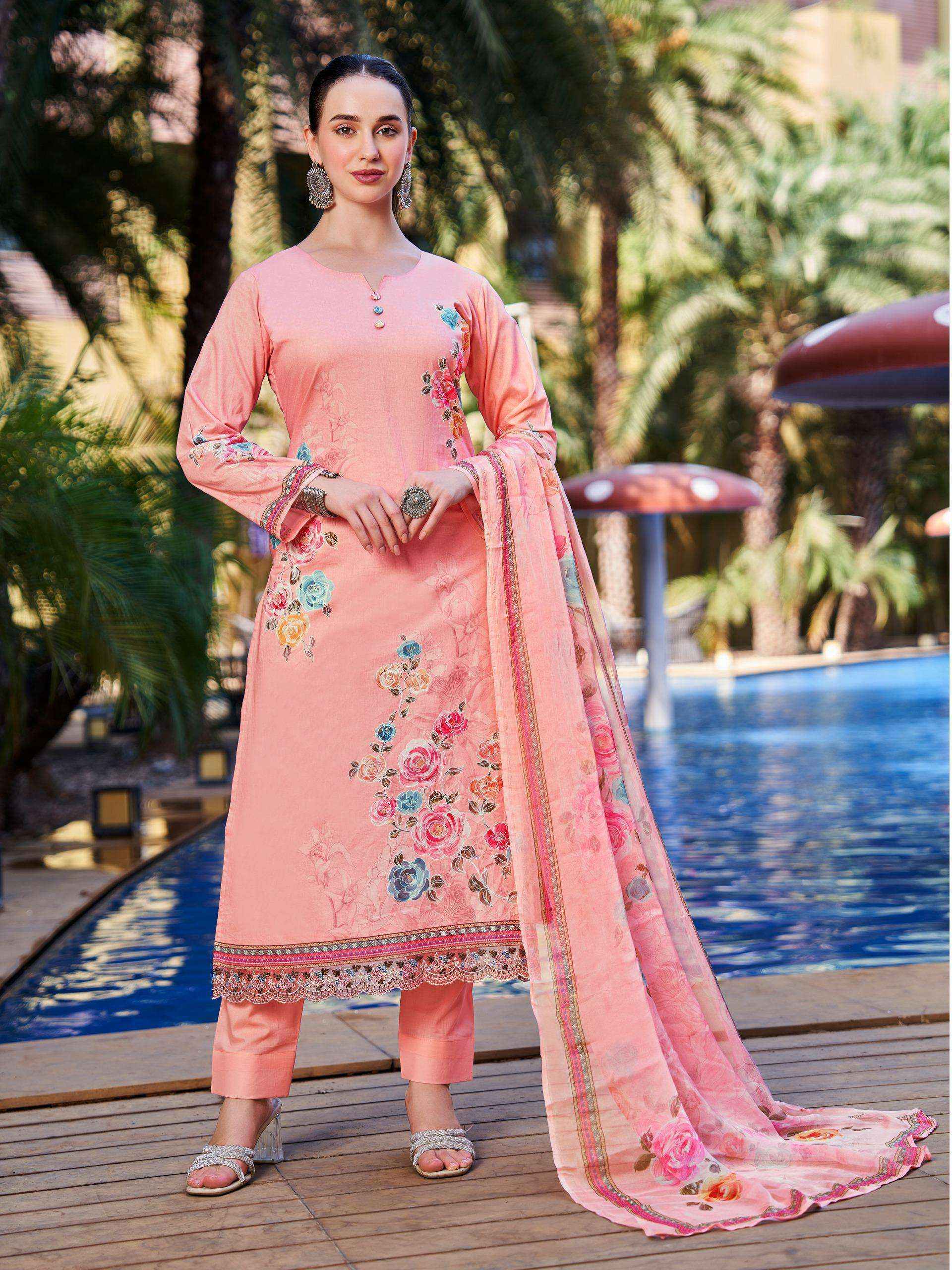 Ibiza Hill Queen Lawn Cotton Dress Material (4 Pc Catalogue)