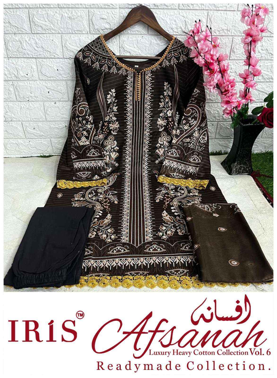 Iris Afsanah Vol-6 Cotton Readymade Dress (10 pcs Catalogue)