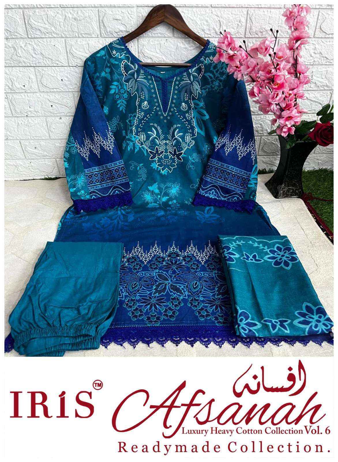 Iris Afsanah Vol-6 Cotton Readymade Dress (10 pcs Catalogue)