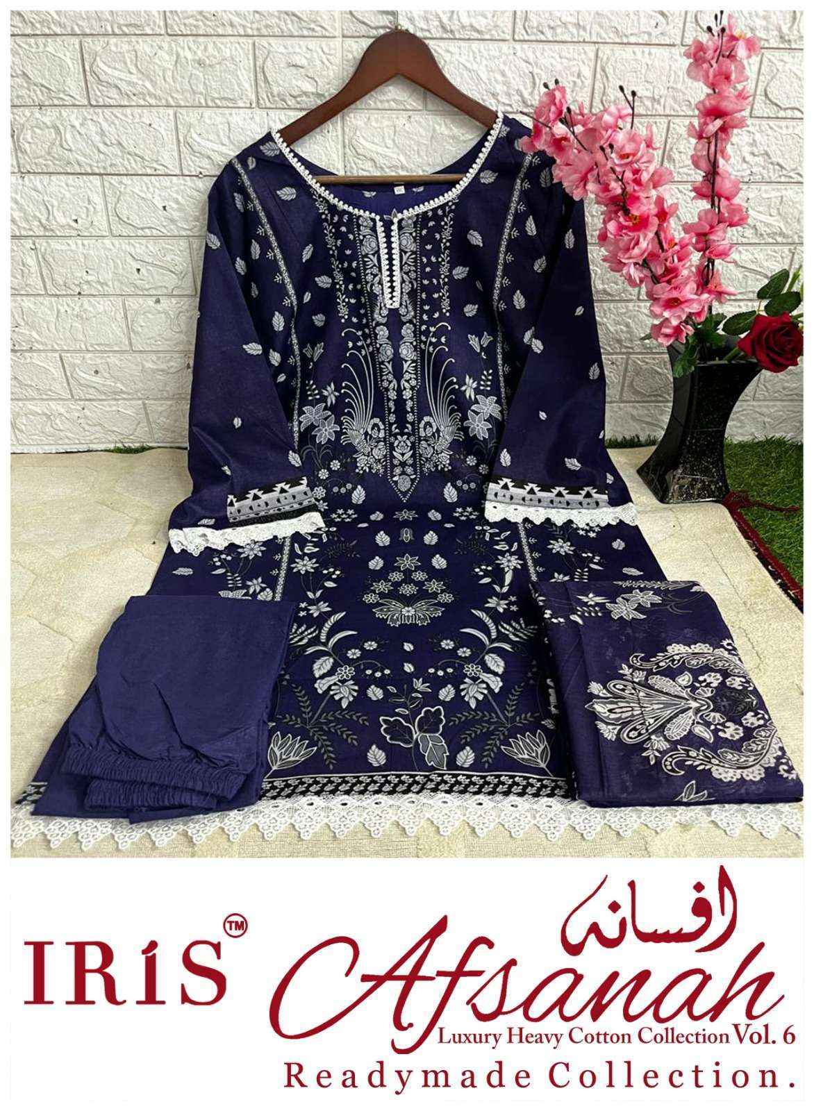 Iris Afsanah Vol-6 Cotton Readymade Dress (10 pcs Catalogue)
