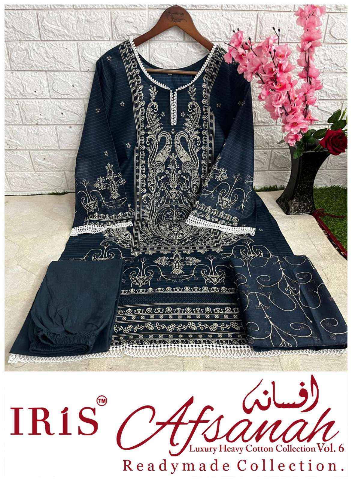 Iris Afsanah Vol-6 Cotton Readymade Dress (10 pcs Catalogue)