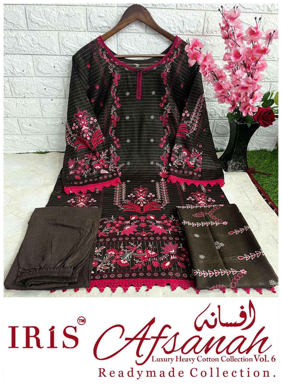 Iris Afsanah Vol-6 Cotton Readymade Dress (10 pcs Catalogue)
