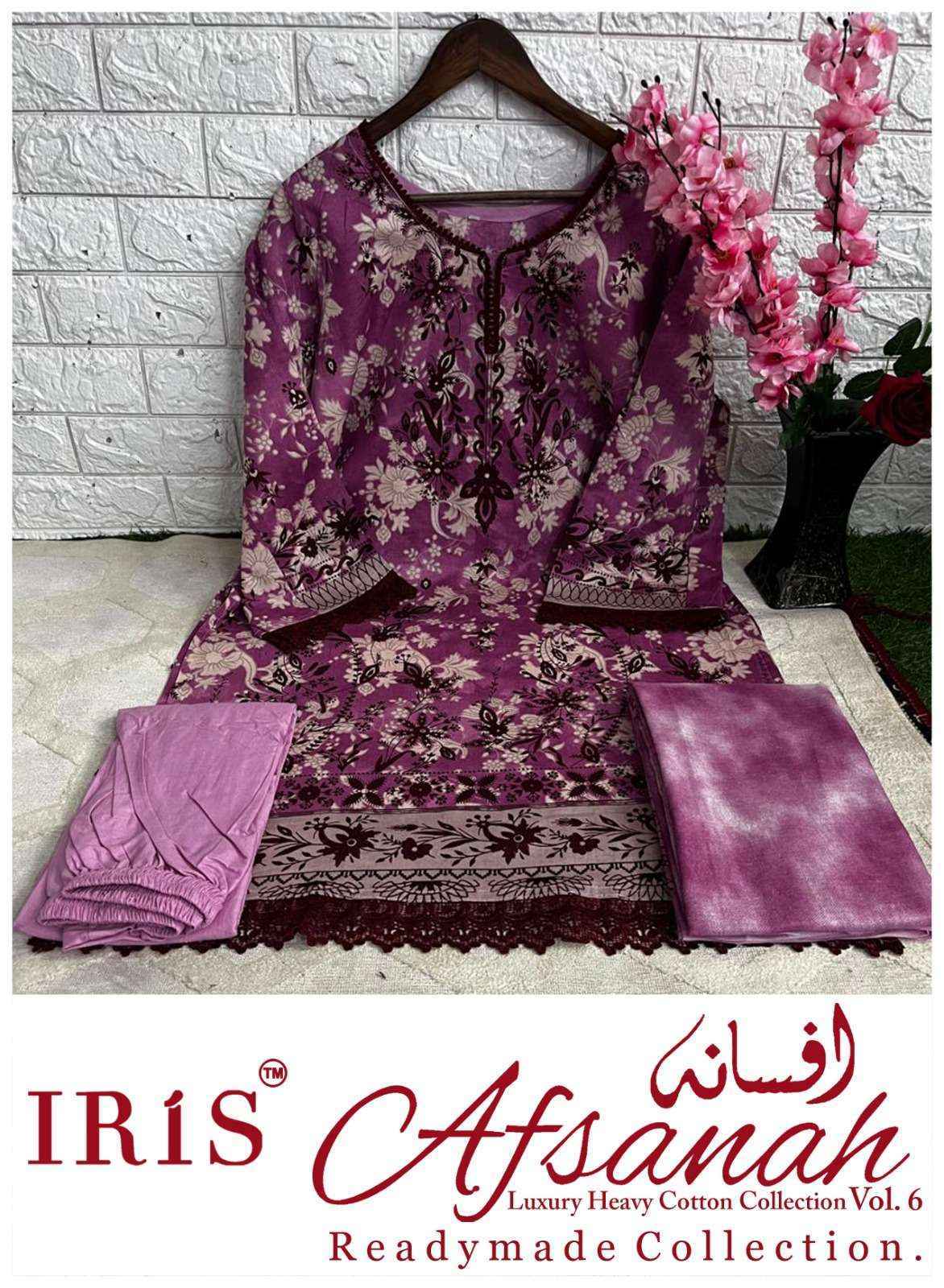 Iris Afsanah Vol-6 Cotton Readymade Dress (10 pcs Catalogue)