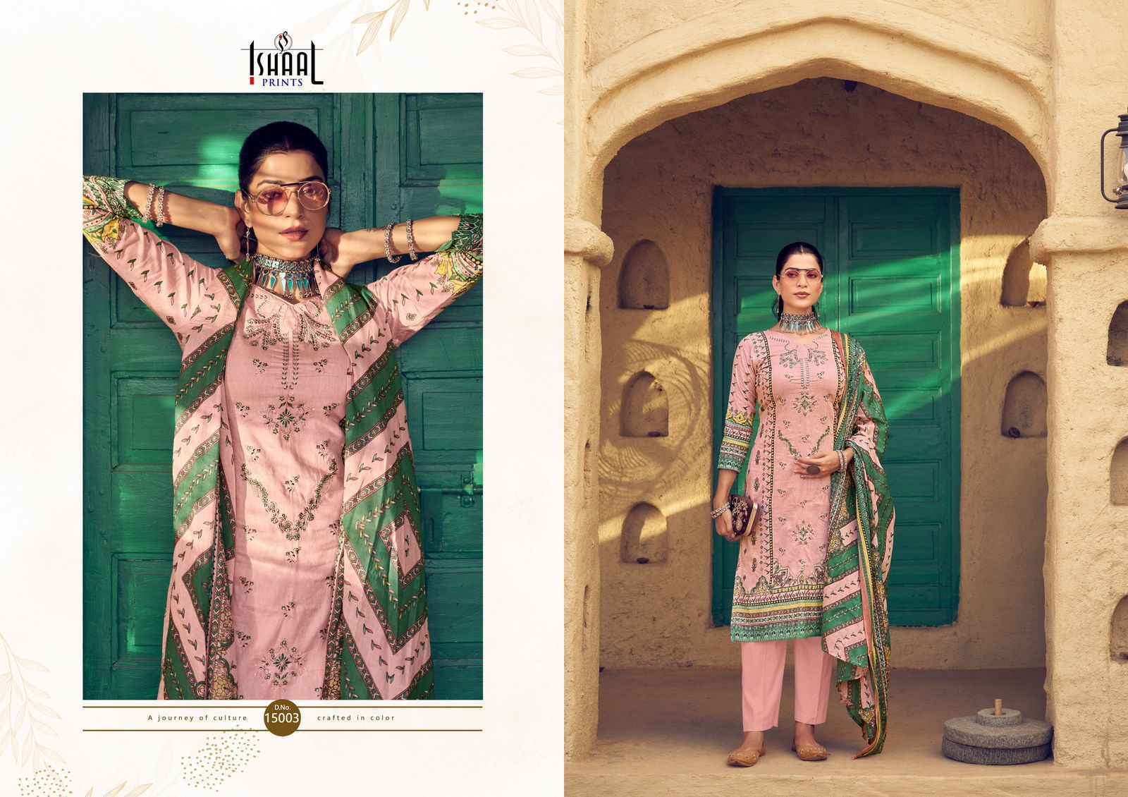 Ishaal Embroidered Vol-15 Lawn Cotton Dress Material (10 pcs Catalogue)