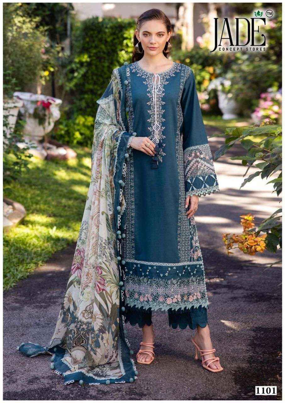 Jade Bin Saeed Heavy Luxury Vol-11 Readymade Cotton Dress (6 pcs Catalogue)